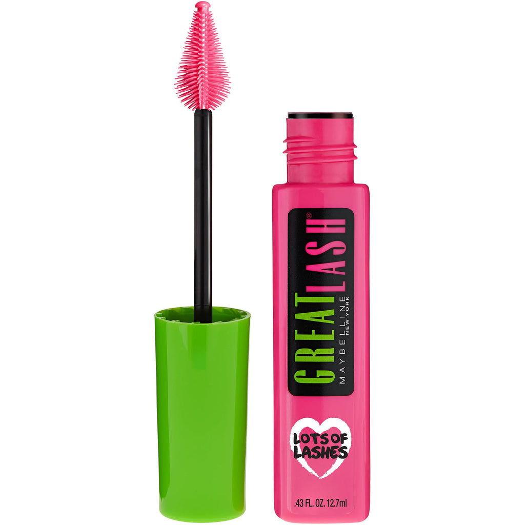 (4 pack) Maybelline Great Lash Lots Of Lashes Washable Mascara, Blackest Black