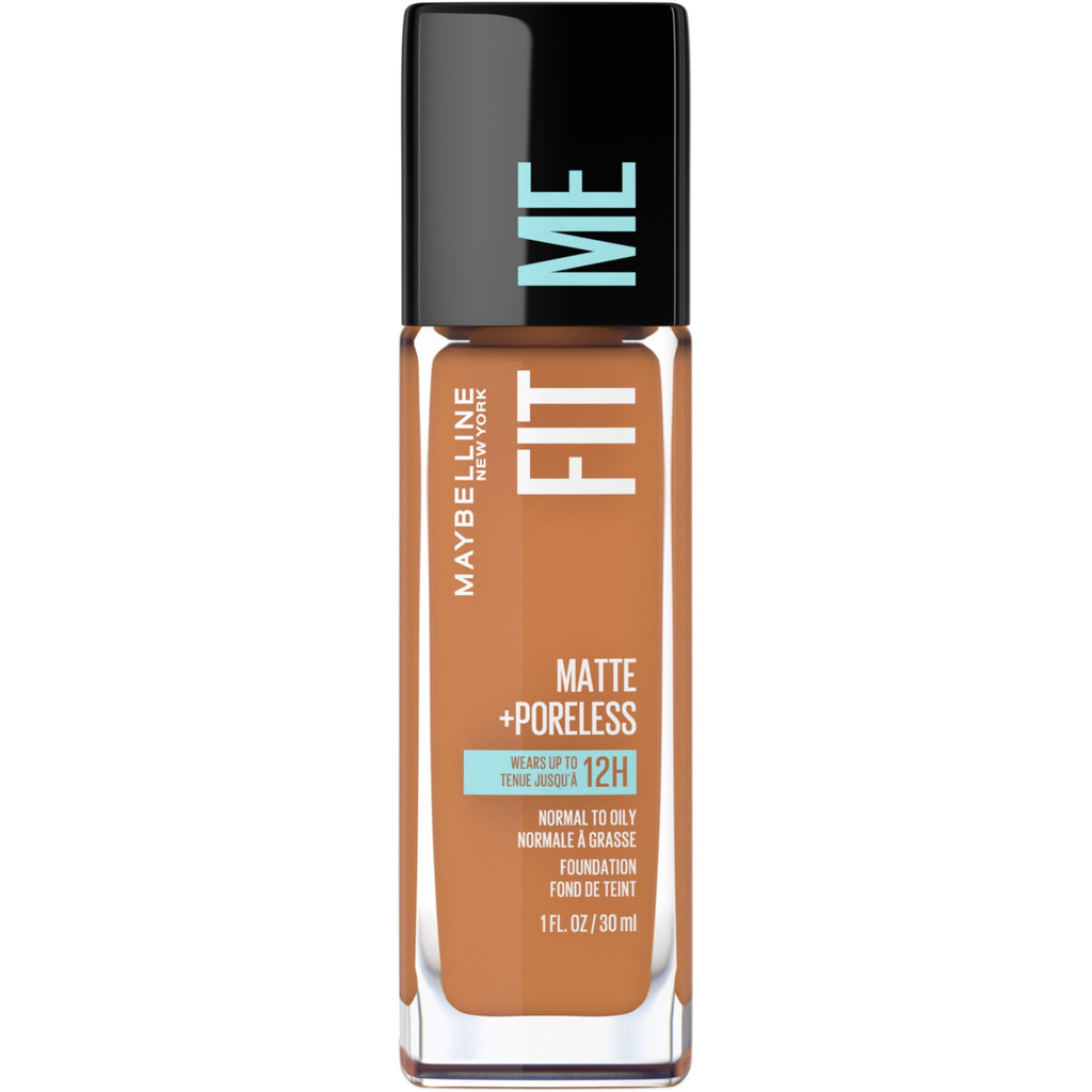 (4 pack) Maybelline Fit Me Matte + Poreless Liquid Foundation Makeup, Cappuccino, 1 fl oz