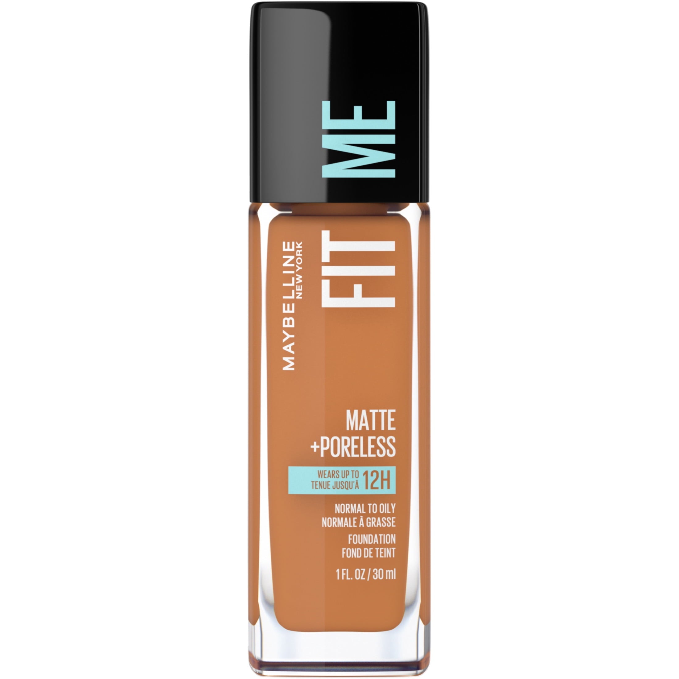 (4 pack) Maybelline Fit Me Matte + Poreless Liquid Foundation Makeup, Cappuccino, 1 fl oz