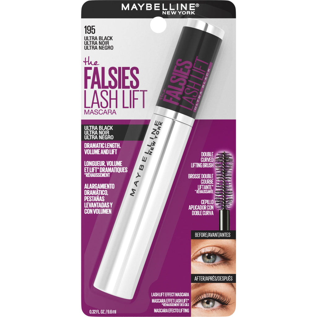 Maybelline The Falsies Lash Lift Washable Mascara, Volumizing and Lengthening Mascara, Ultra Black, 0.32 fl oz