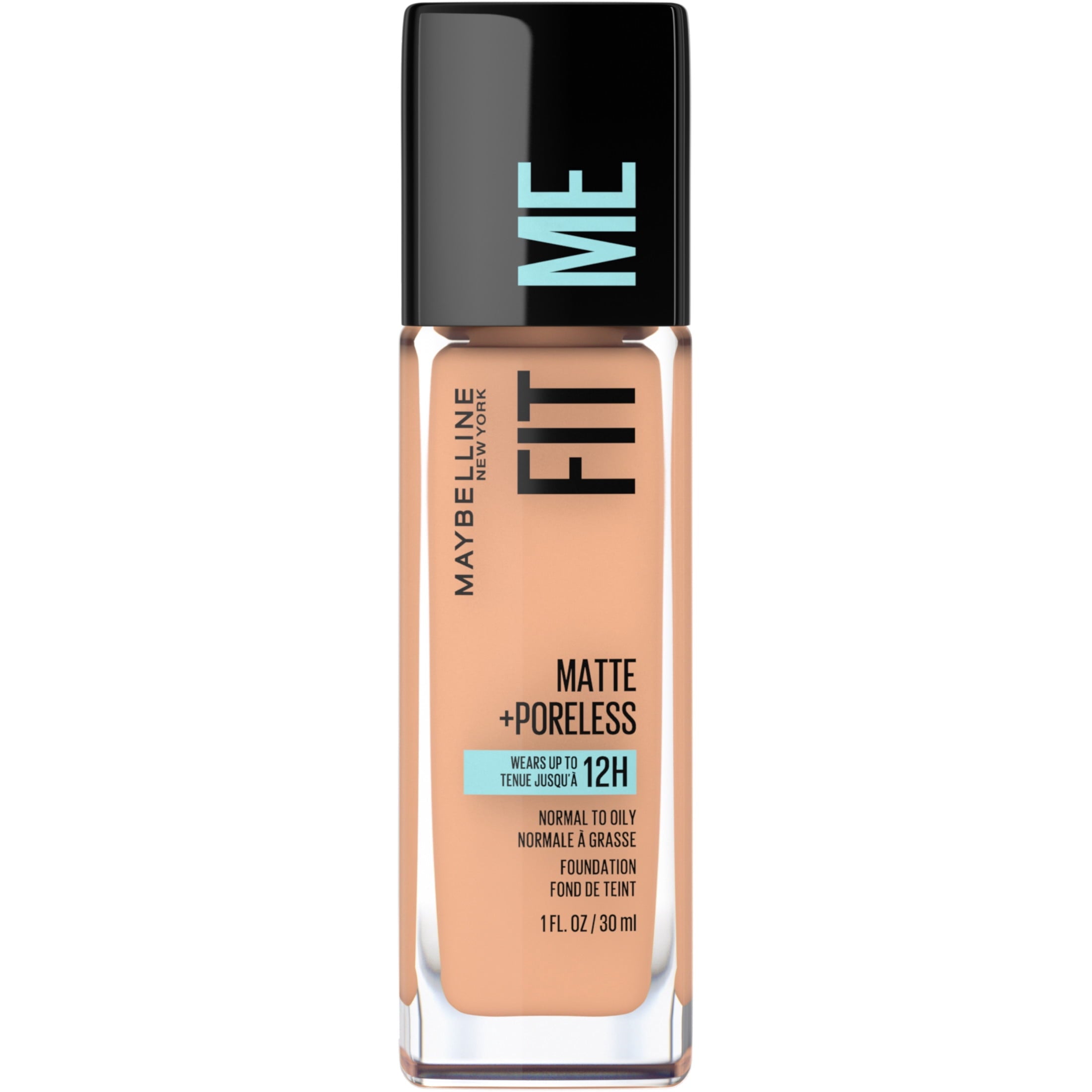 (2 pack) Maybelline Fit Me Matte + Poreless Liquid Foundation Makeup, 242 Light Honey, 1 fl oz