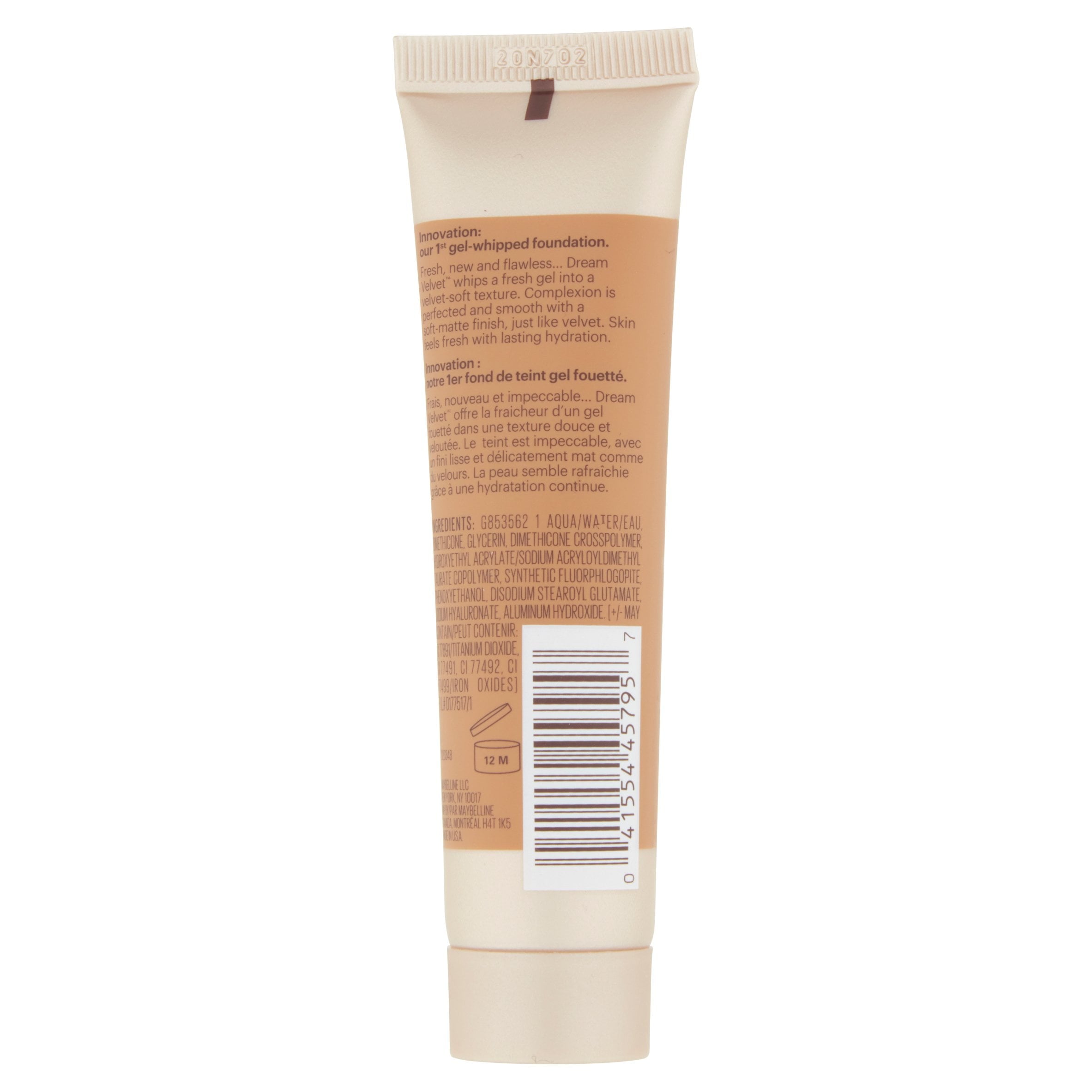 Maybelline New York Dream Velvet Soft-Matte Hydrating Foundation, Caramel, 1 fl oz