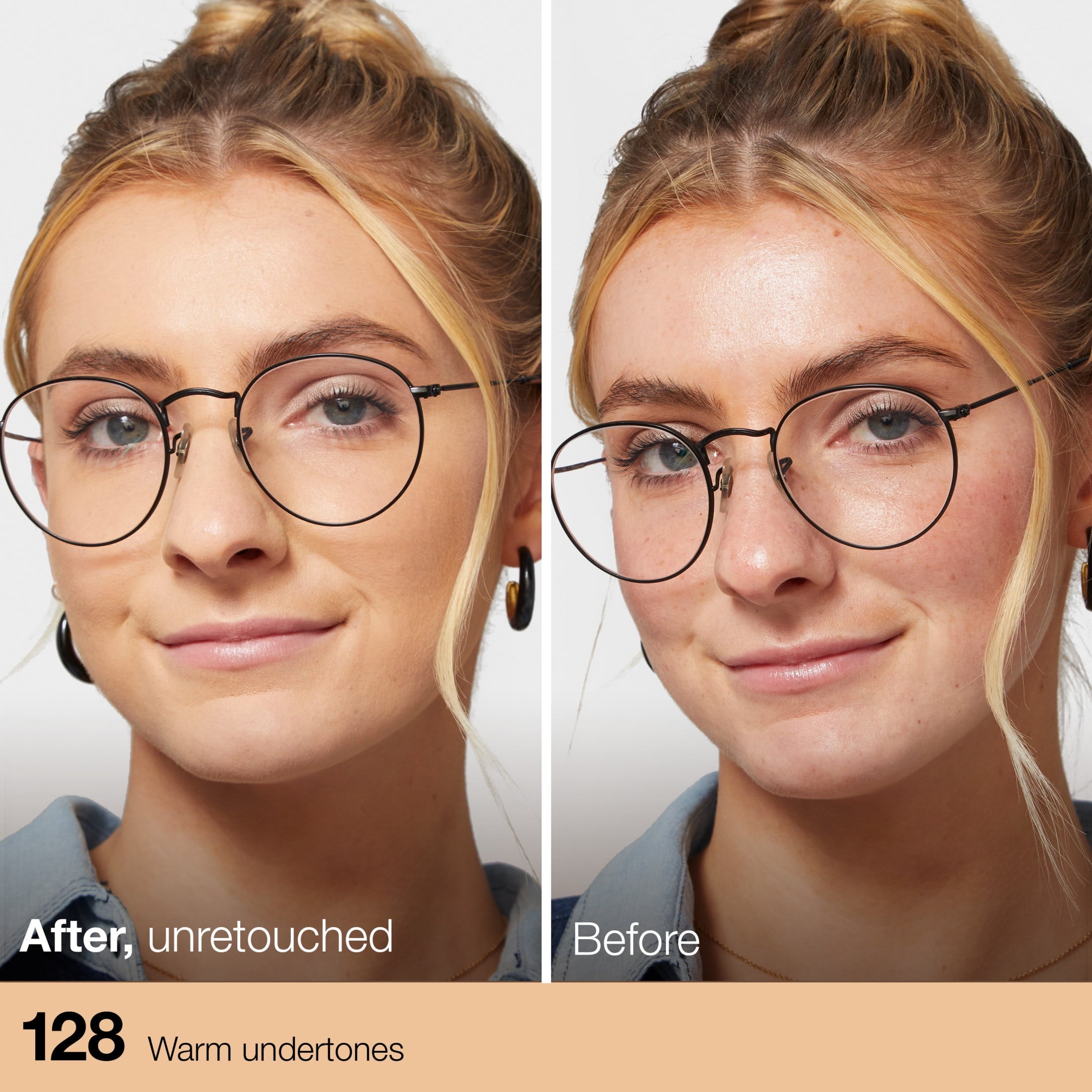 (2 pack) Maybelline Fit Me Matte + Poreless Liquid Foundation Makeup, 128 Warm Nude, 1 fl oz