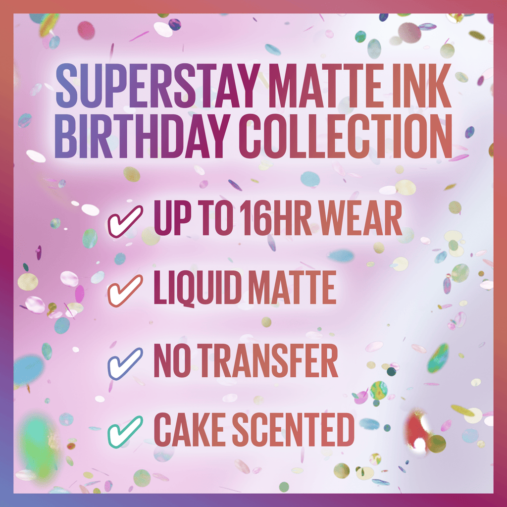 Maybelline Super Stay Matte Ink Liquid Lipstick, Birthday Edition, Guest of Honor, 0.17 fl. oz.
