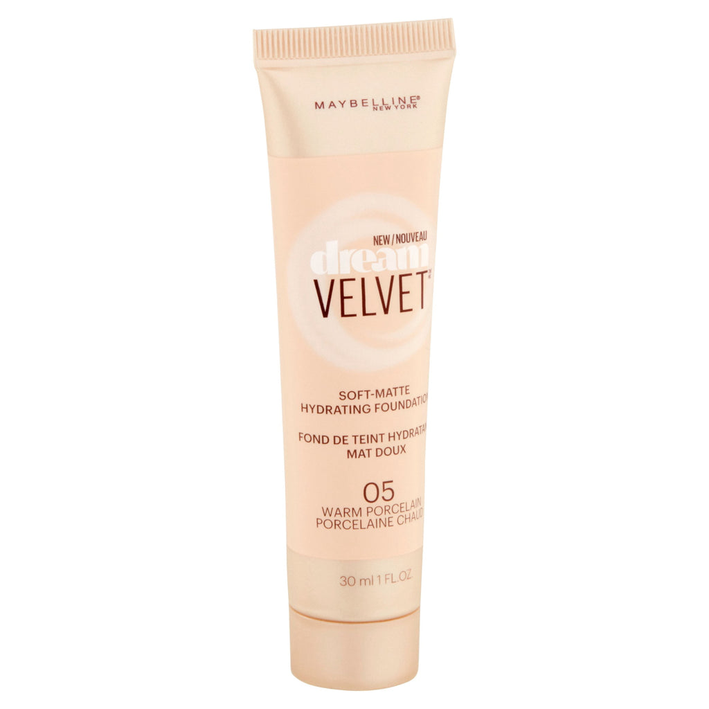 Maybelline Dream Velvet Soft-Matte Hydrating Foundation, Warm Porcelain, 1 Fl Oz