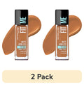 (2 pack) Maybelline Fit Me Matte + Poreless Liquid Foundation Makeup, 356 Warm Coconut, 1 fl oz