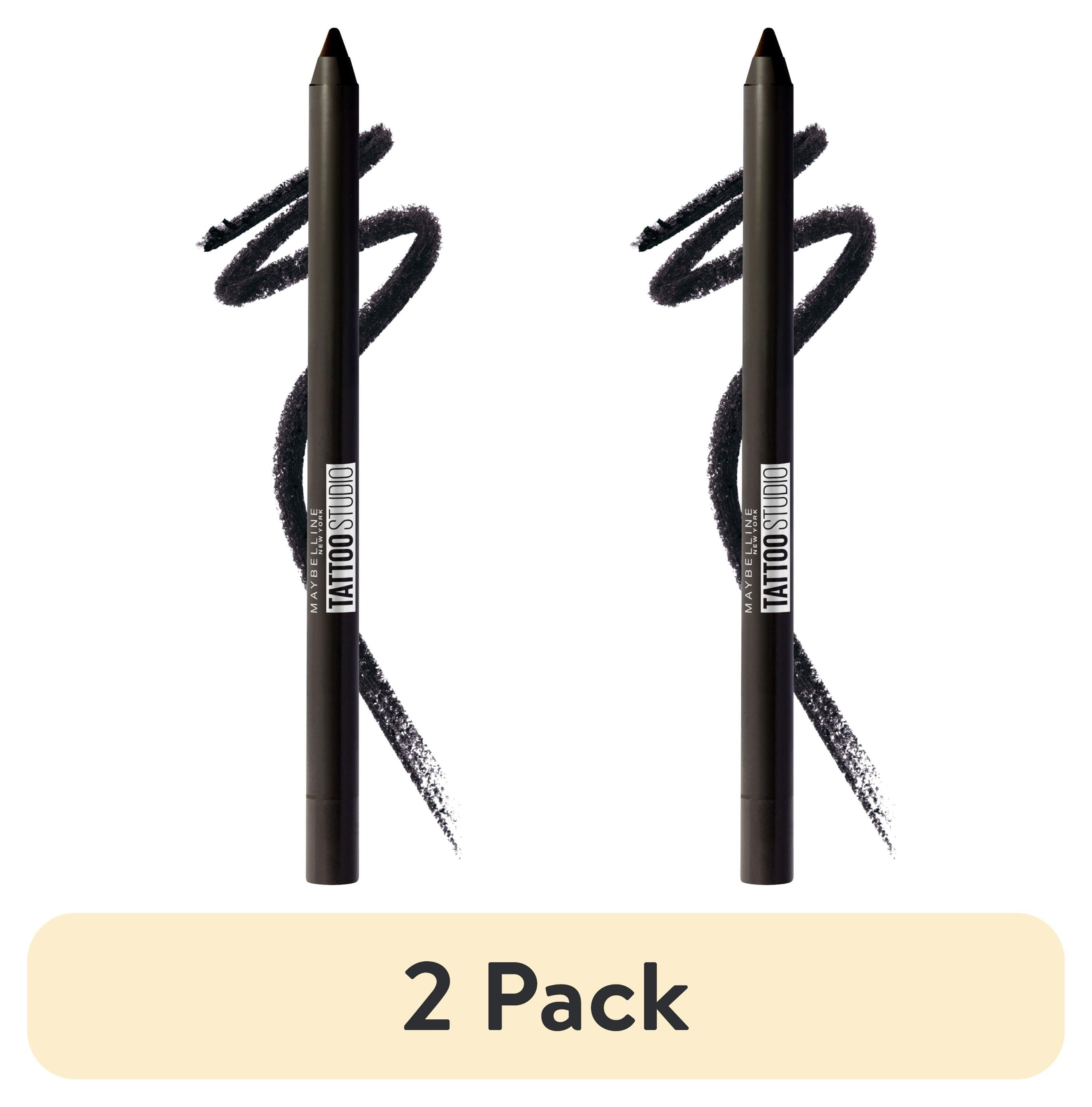 (2 pack) Maybelline Tattoo Studio Sharpenable Gel Pencil Longwear Eyeliner, Deep Onyx