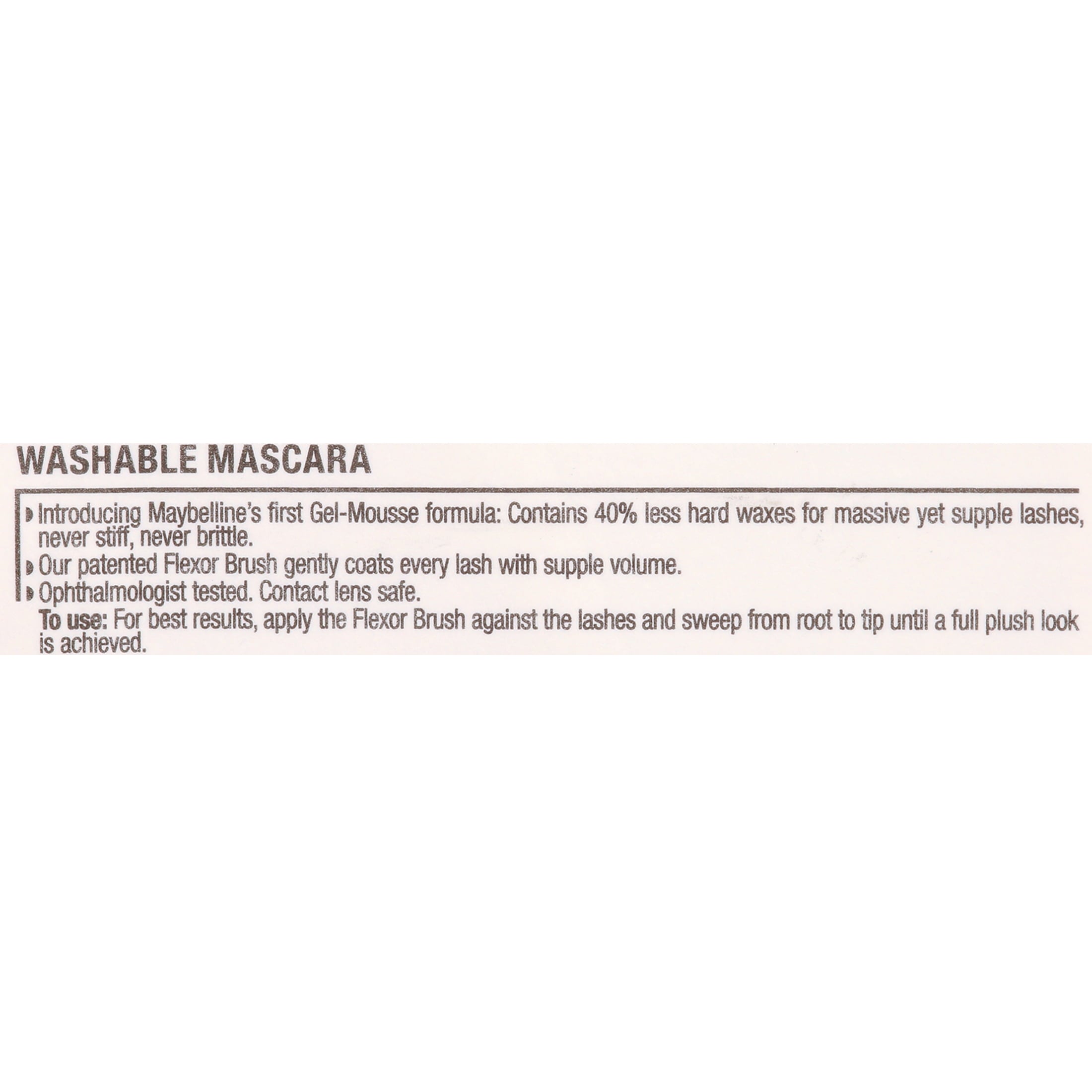 Maybelline Volum Express The Mega Plush Washable Mascara, Blackest Black