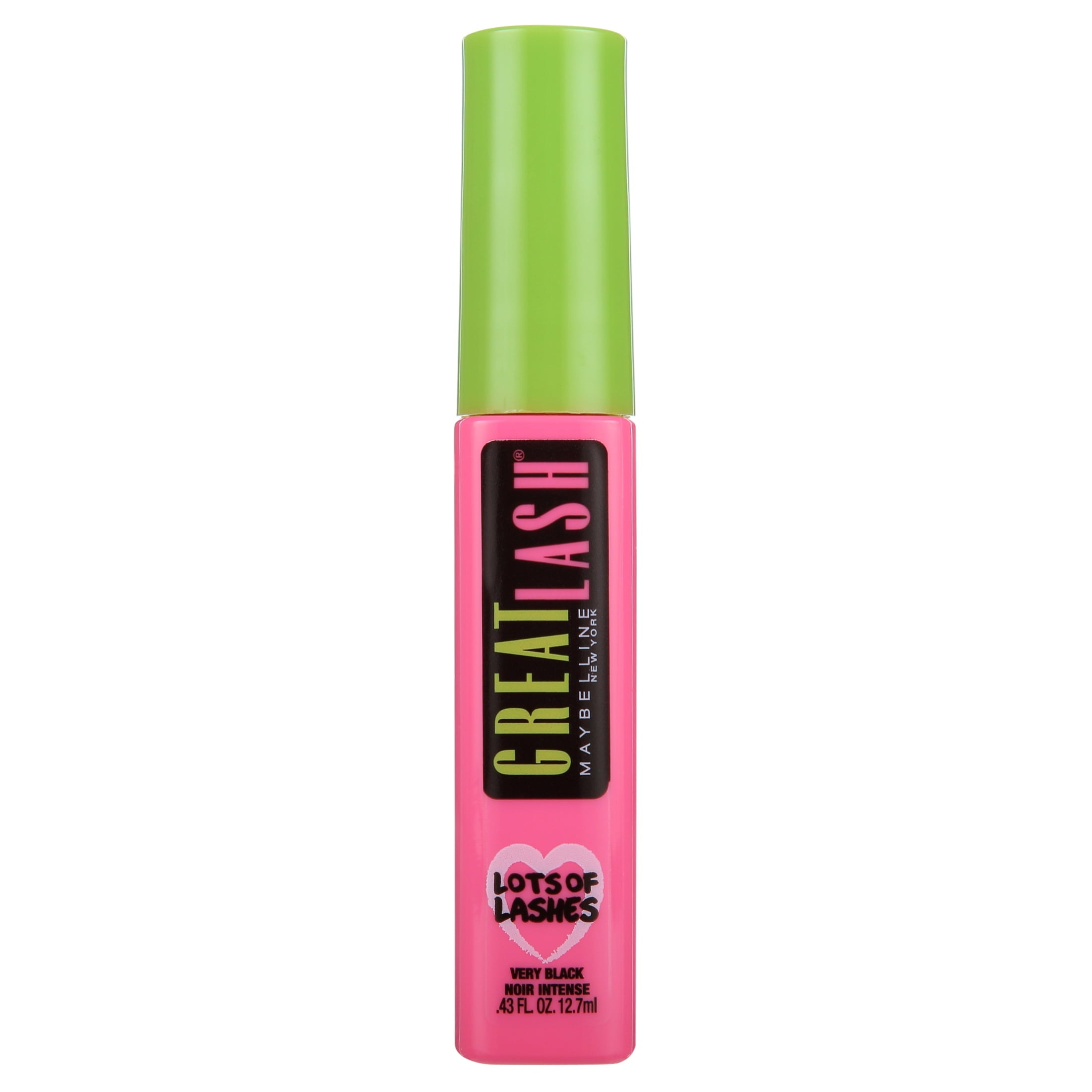 (4 pack) Maybelline Great Lash Lots of Lashes Washable Mascara, Very Black