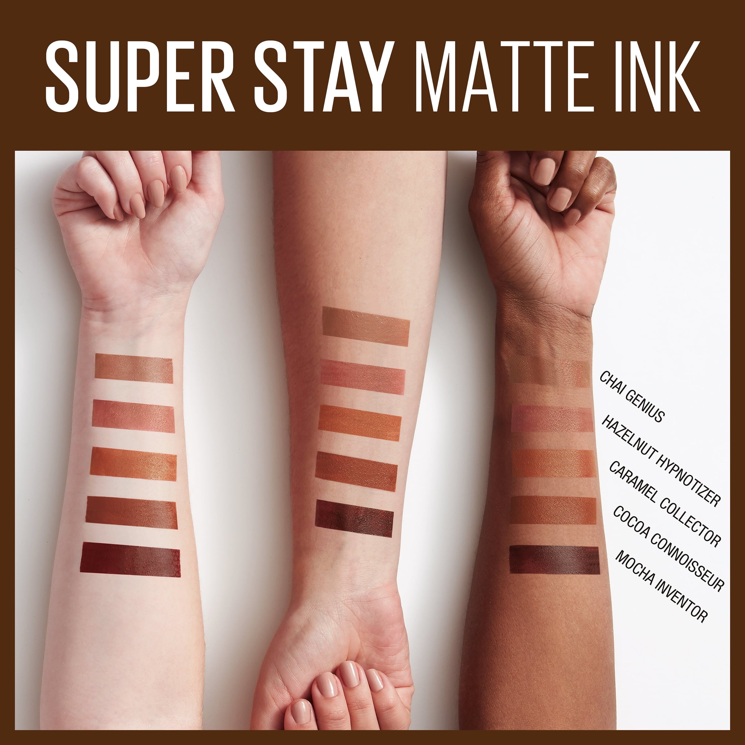 Maybelline SuperStay Matte Ink Liquid Lipstick, Coffee Edition, Cocoa Connoisseur, 0.17 fl. oz.