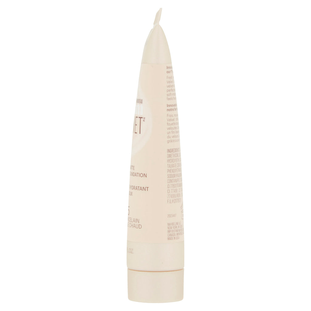 Maybelline Dream Velvet Soft-Matte Hydrating Foundation, Warm Porcelain, 1 Fl Oz