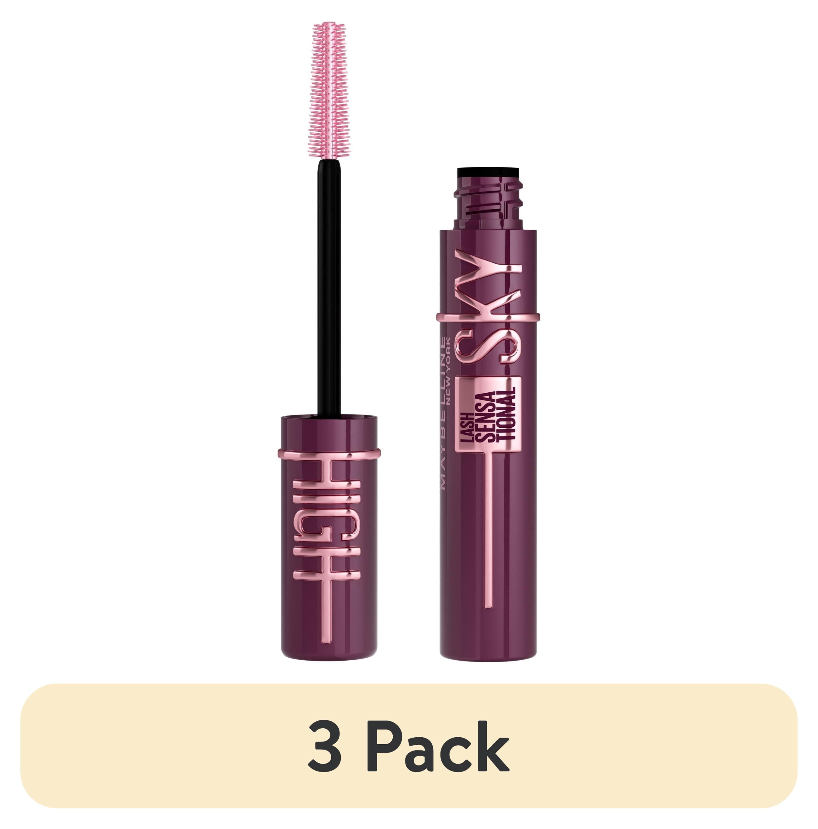 (3 pack) Maybelline Lash Sensational Sky High Washable Lengthening Mascara, Burgundy Haze