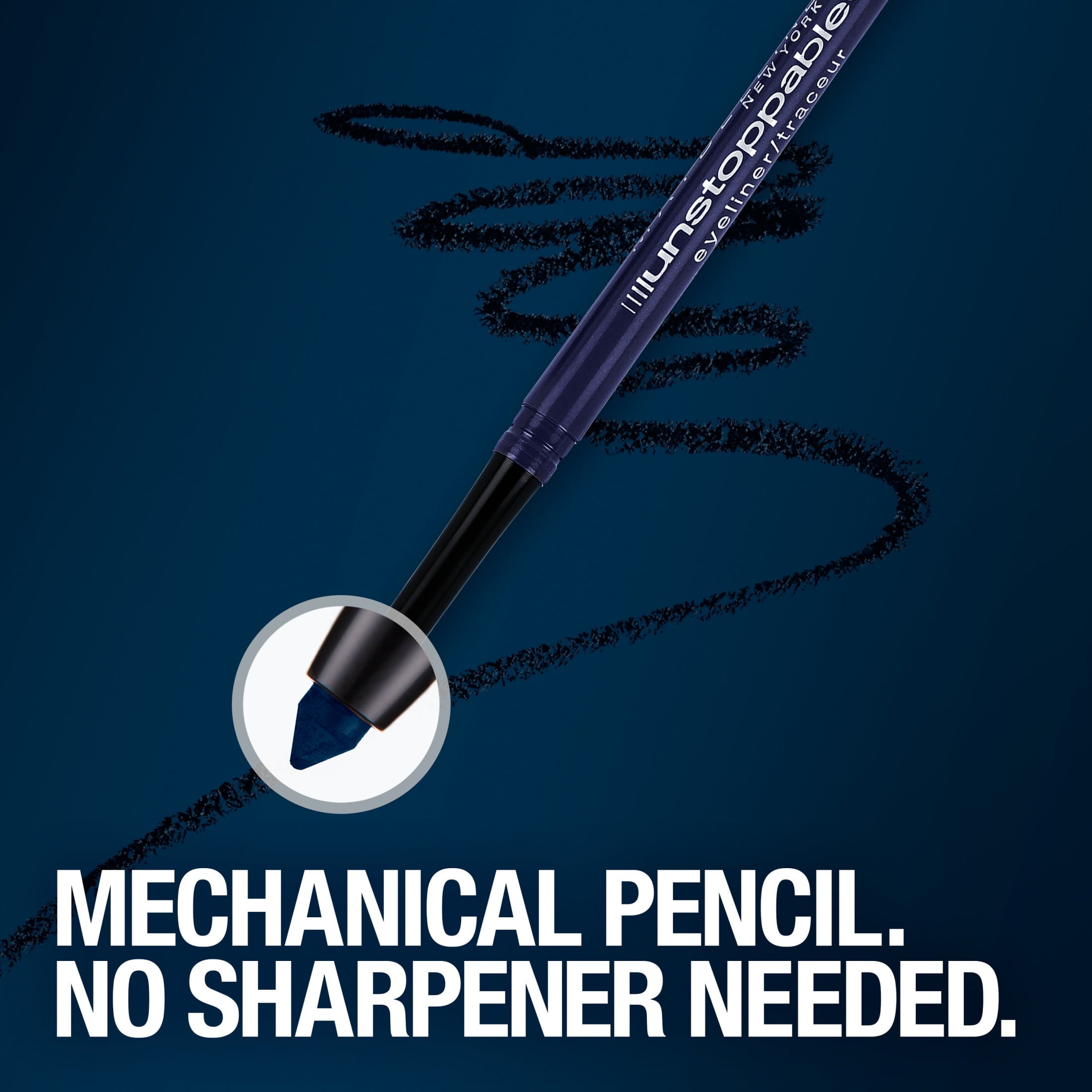 Maybelline Unstoppable Waterproof and Smudge Resistant Eyeliner Pencil, Onyx, 2-pack
