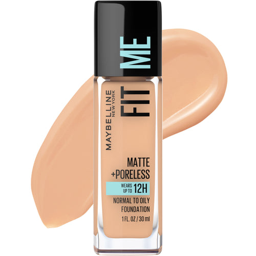 (2 pack) Maybelline Fit Me Matte + Poreless Liquid Foundation Makeup, 130 Buff Beige, 1 fl oz