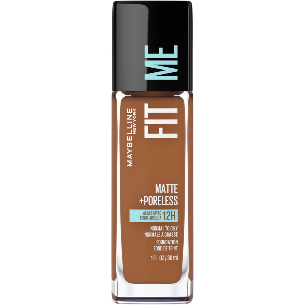 (2 pack) Maybelline Fit Me Matte + Poreless Liquid Foundation Makeup, Mocha, 1 fl. oz.