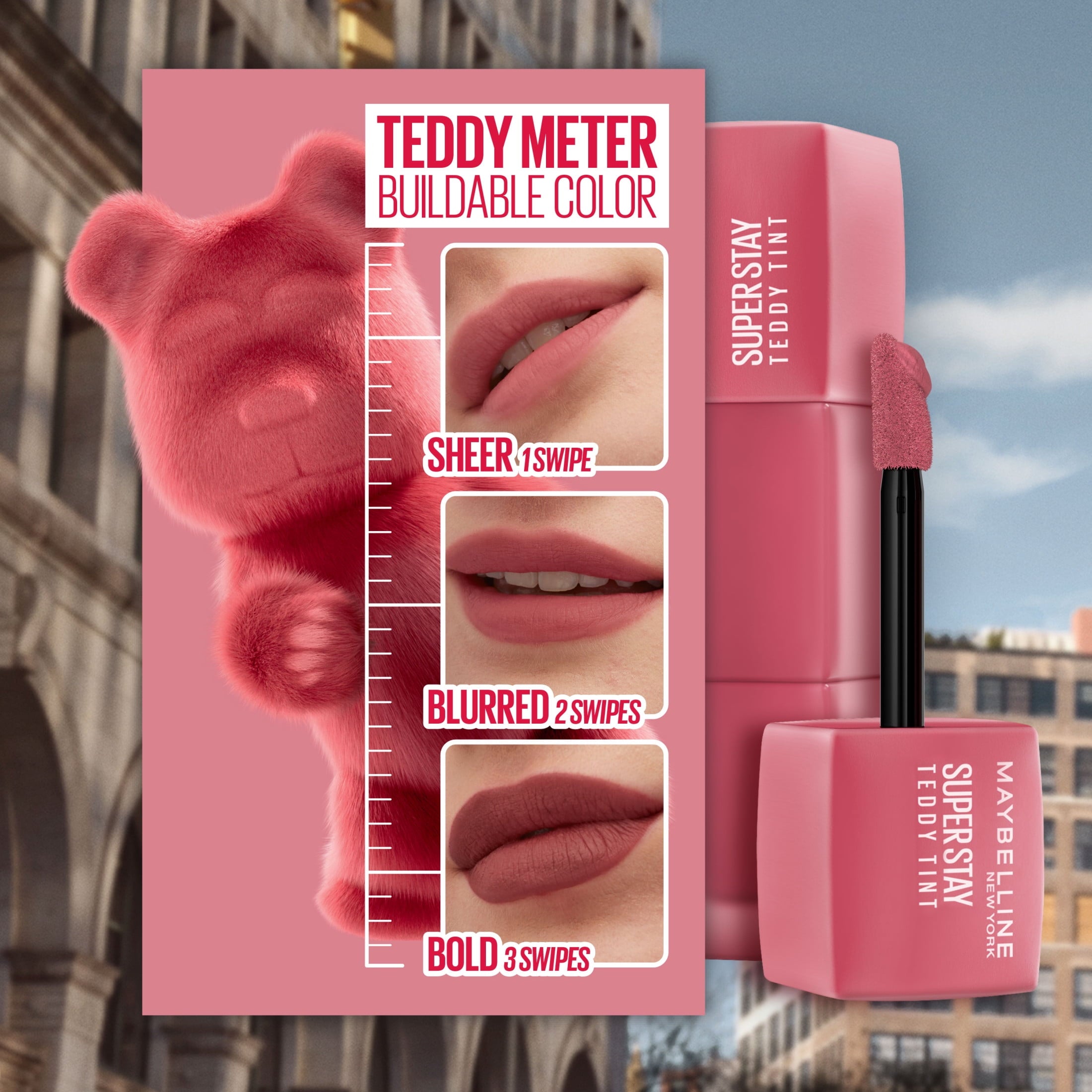 Maybelline Super Stay Teddy Tint, Long Lasting Matte Lip Stain, Mascara Tear, 0.17 fl oz