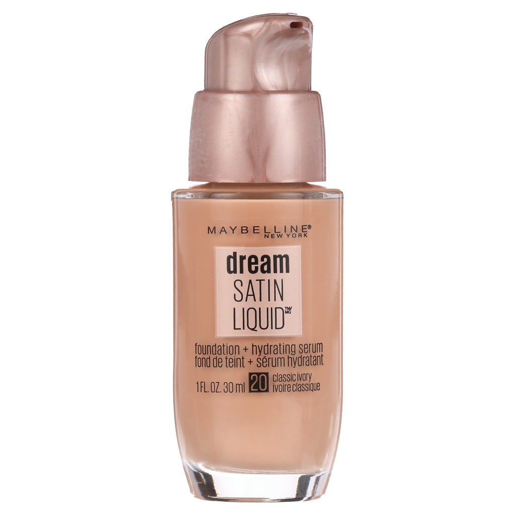 Maybelline Dream Satin Mousse Foundation Makeup, 20 Classic Ivory, 1 fl oz