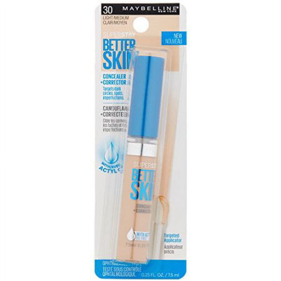 Maybelline New York Superstay Better Skin Concealer, Light/Medium, 0.25 Fl Oz