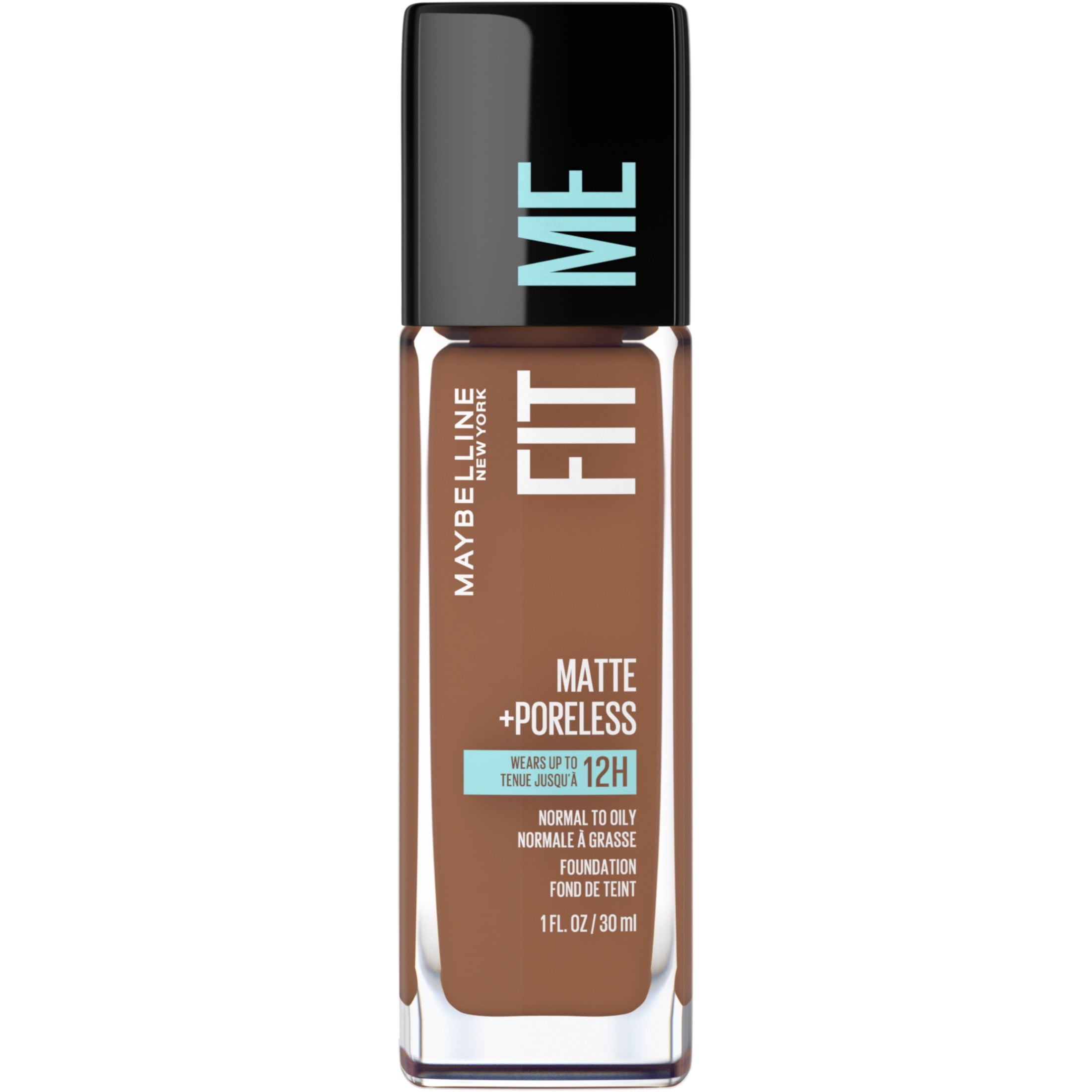 (2 pack) Maybelline Fit Me Matte + Poreless Liquid Foundation Makeup, Full Coverage, 362 Truffle, 1 fl oz