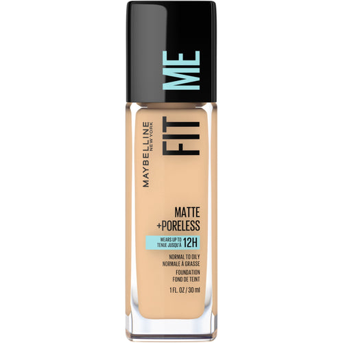 (2 pack) Maybelline Fit Me Matte + Poreless Liquid Foundation Makeup, 128 Warm Nude, 1 fl oz