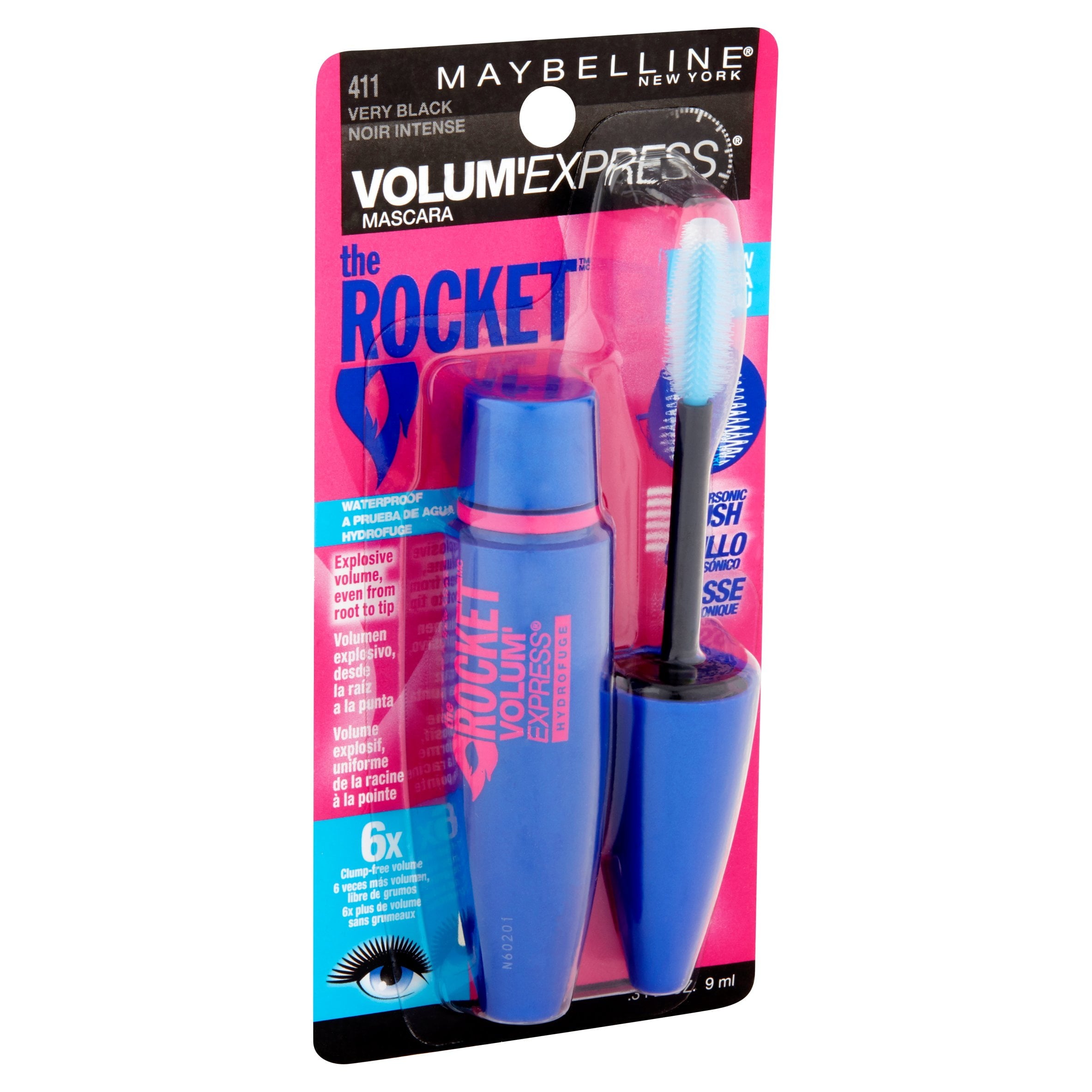Maybelline Volum' Express The Rocket Waterproof Mascara, Very Black, 0.3 oz