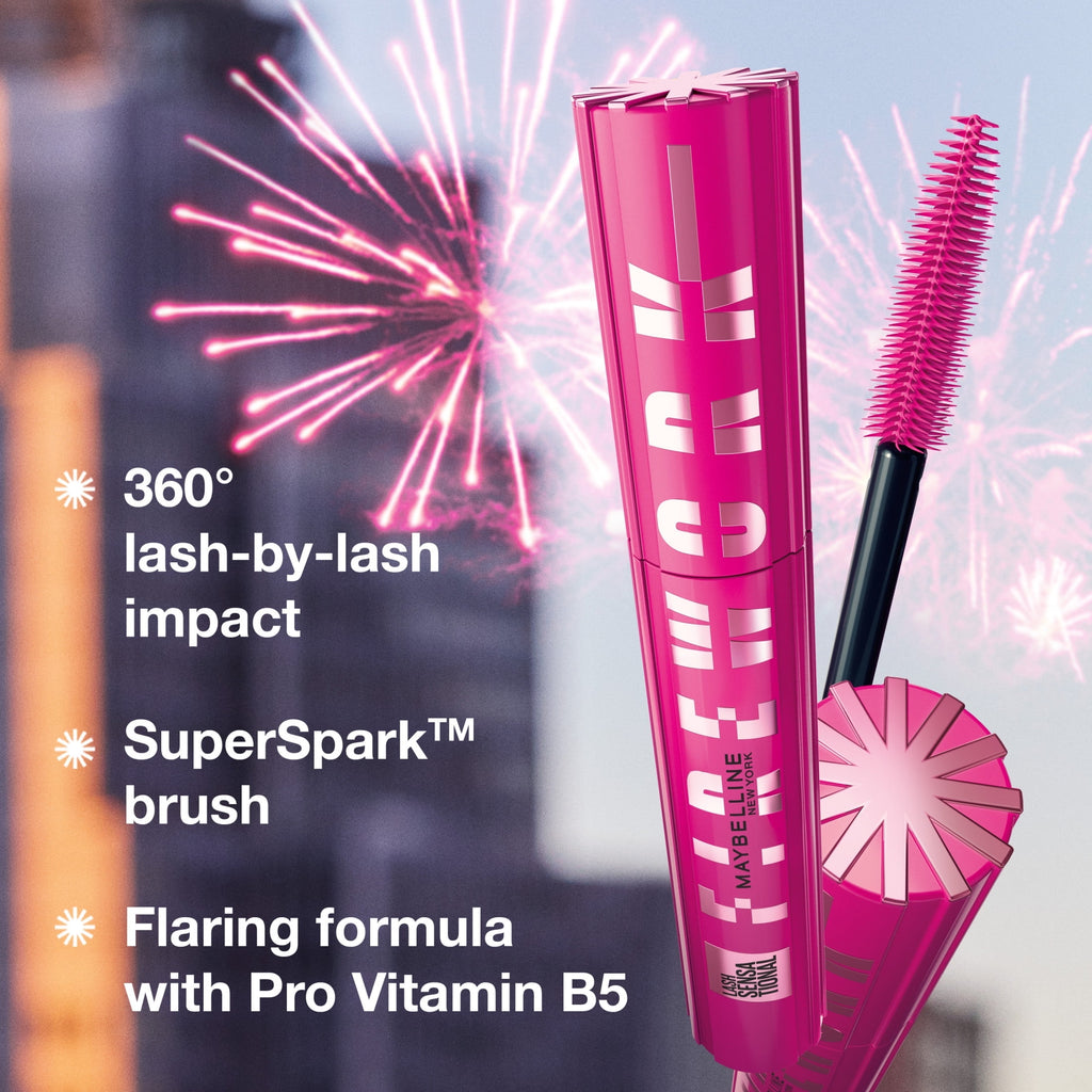Maybelline Lash Sensational Firework Mascara, Waterproof Very Black, 0.29 fl oz