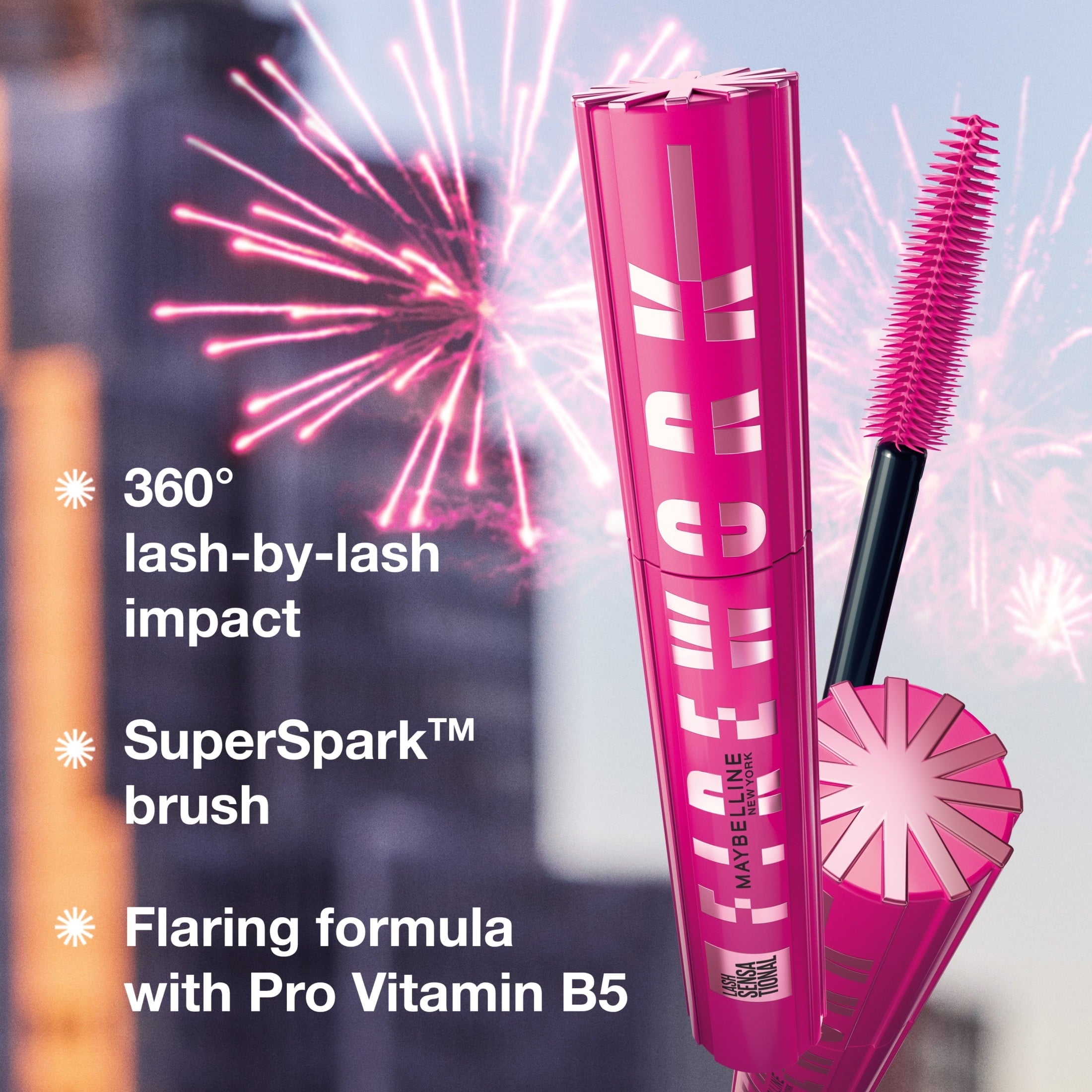 Maybelline Lash Sensational Firework Mascara, Waterproof Very Black, 0.29 fl oz