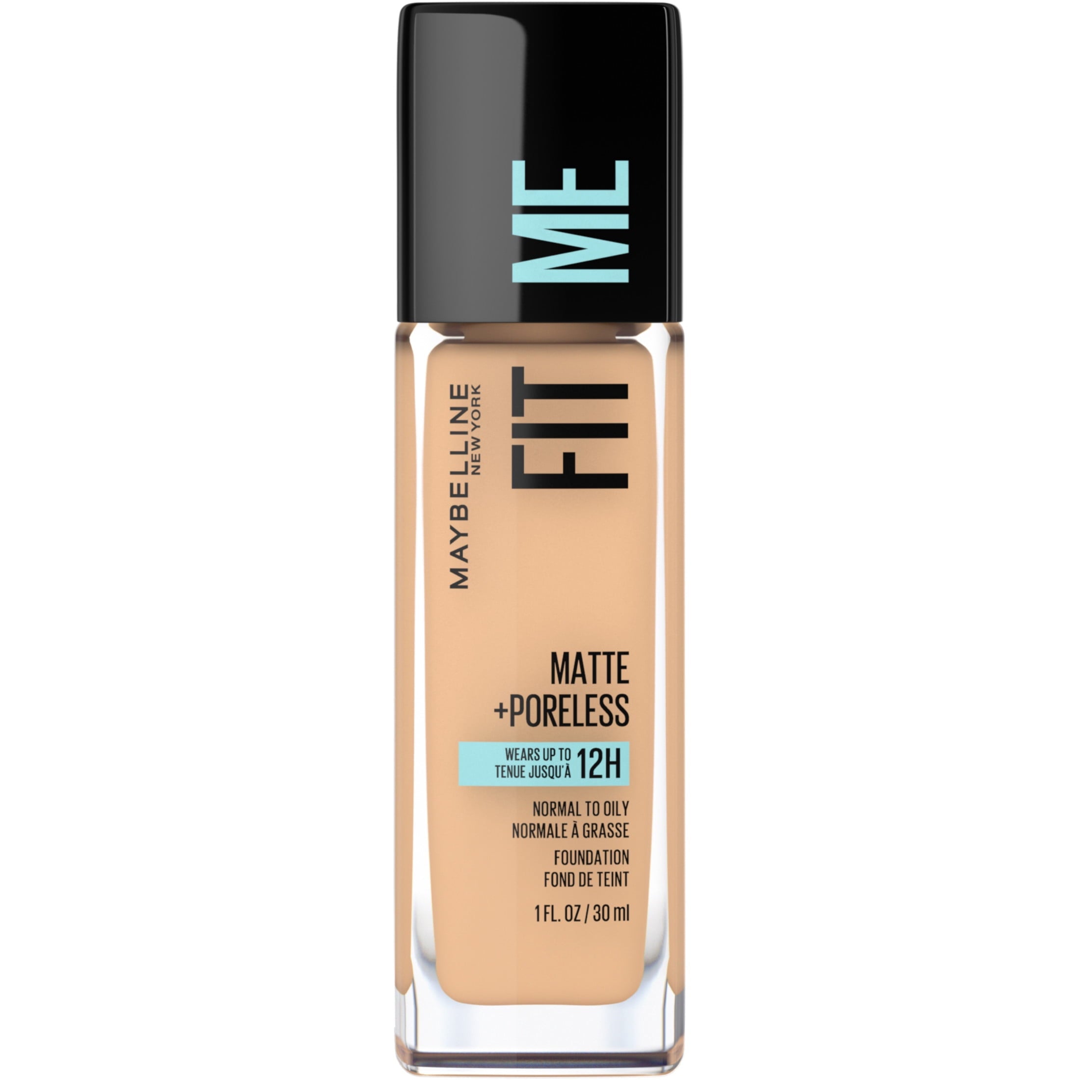 (2 pack) Maybelline Fit Me Matte + Poreless Liquid Foundation Makeup, 220 Natural Beige, 1 fl oz