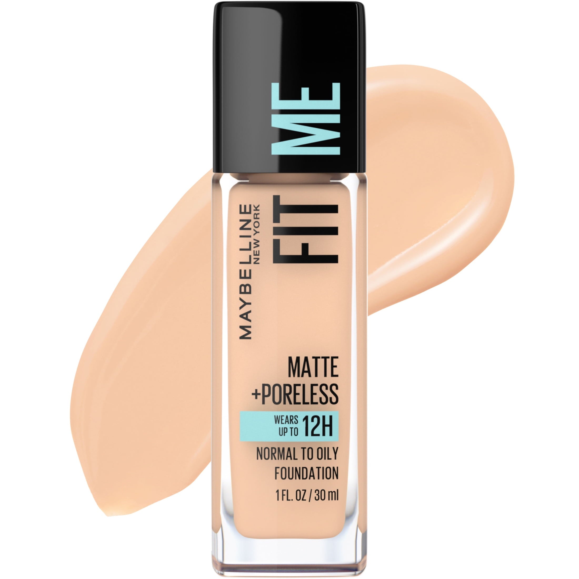 (2 pack) Maybelline Fit Me Matte + Poreless Liquid Foundation Makeup, Soft Sand, 1 oz