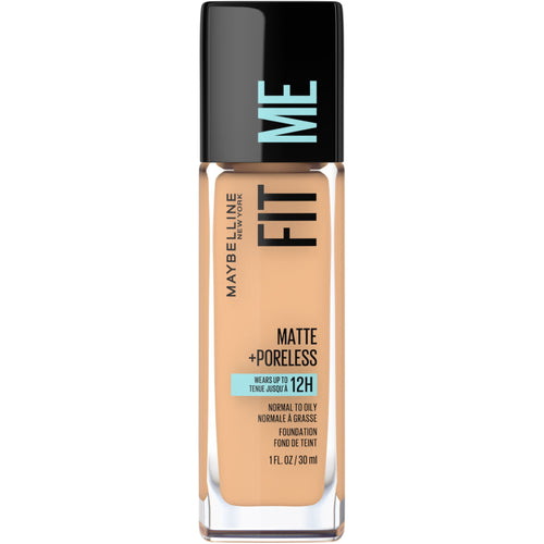 (2 pack) Maybelline Fit Me Matte + Poreless Liquid Foundation Makeup, 230 Natural Buff, 1 fl oz