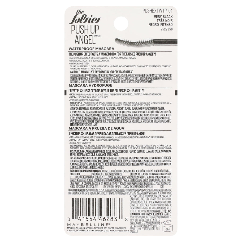 Maybelline The Falsies Push Up Angel Waterproof Mascara, Very Black