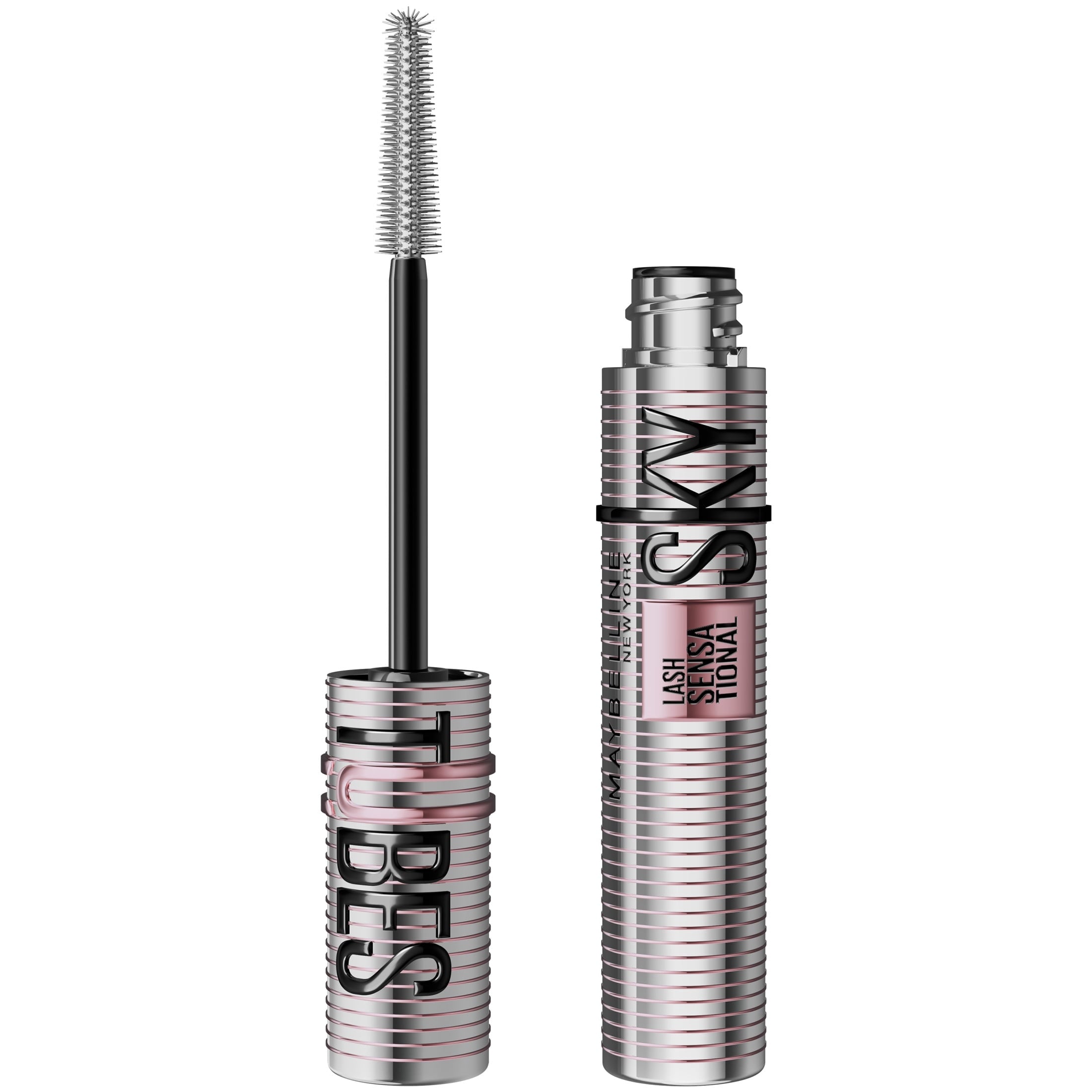 Maybelline Lash Sensational Sky Tubes Tubing Mascara Extension-Like Length Conditioning with Shea Butter + Castor Oil , Very Black, 0.23 fl oz