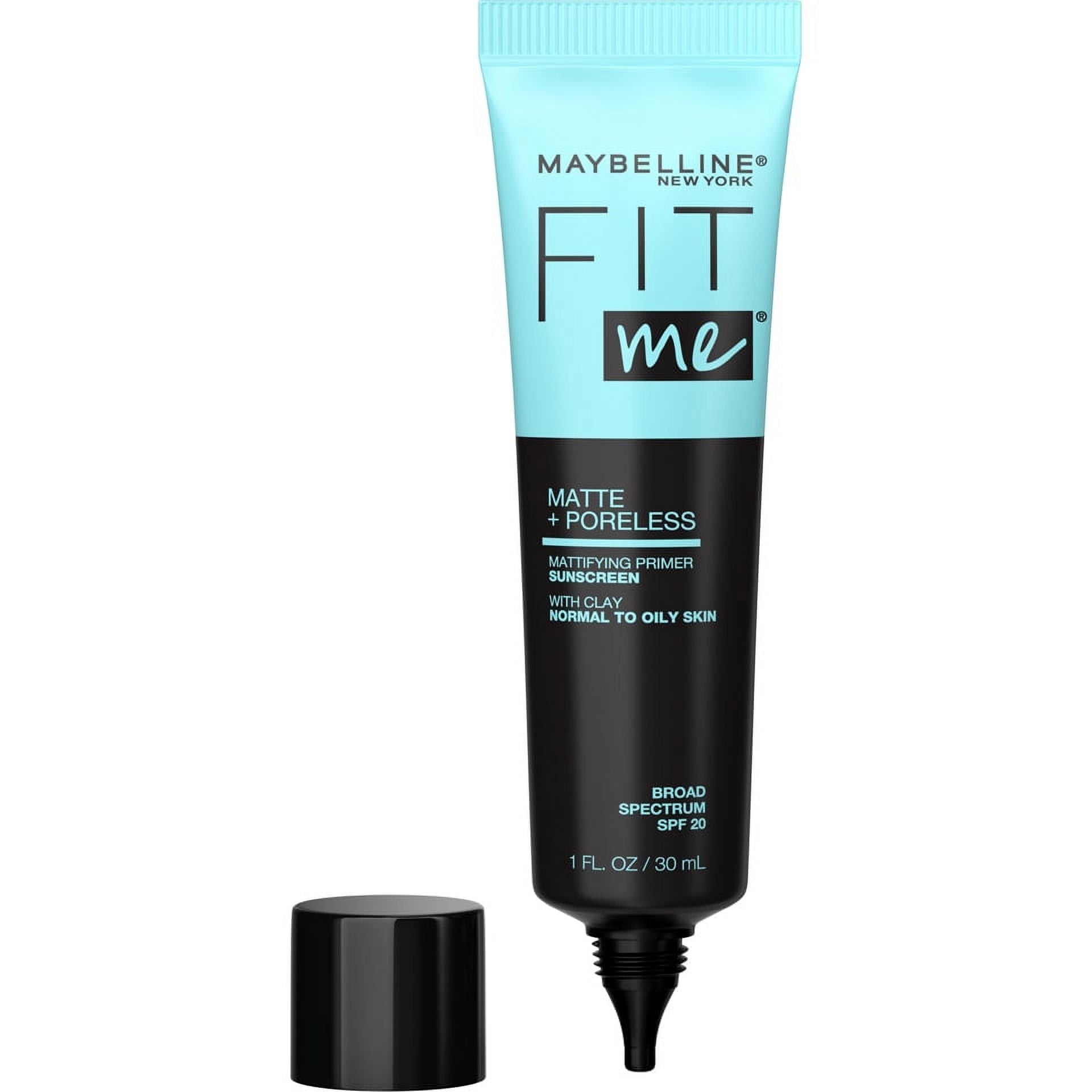 Maybelline Fit Me Matte and Poreless Mattifying Face Primer Makeup, Clear, 1 fl oz