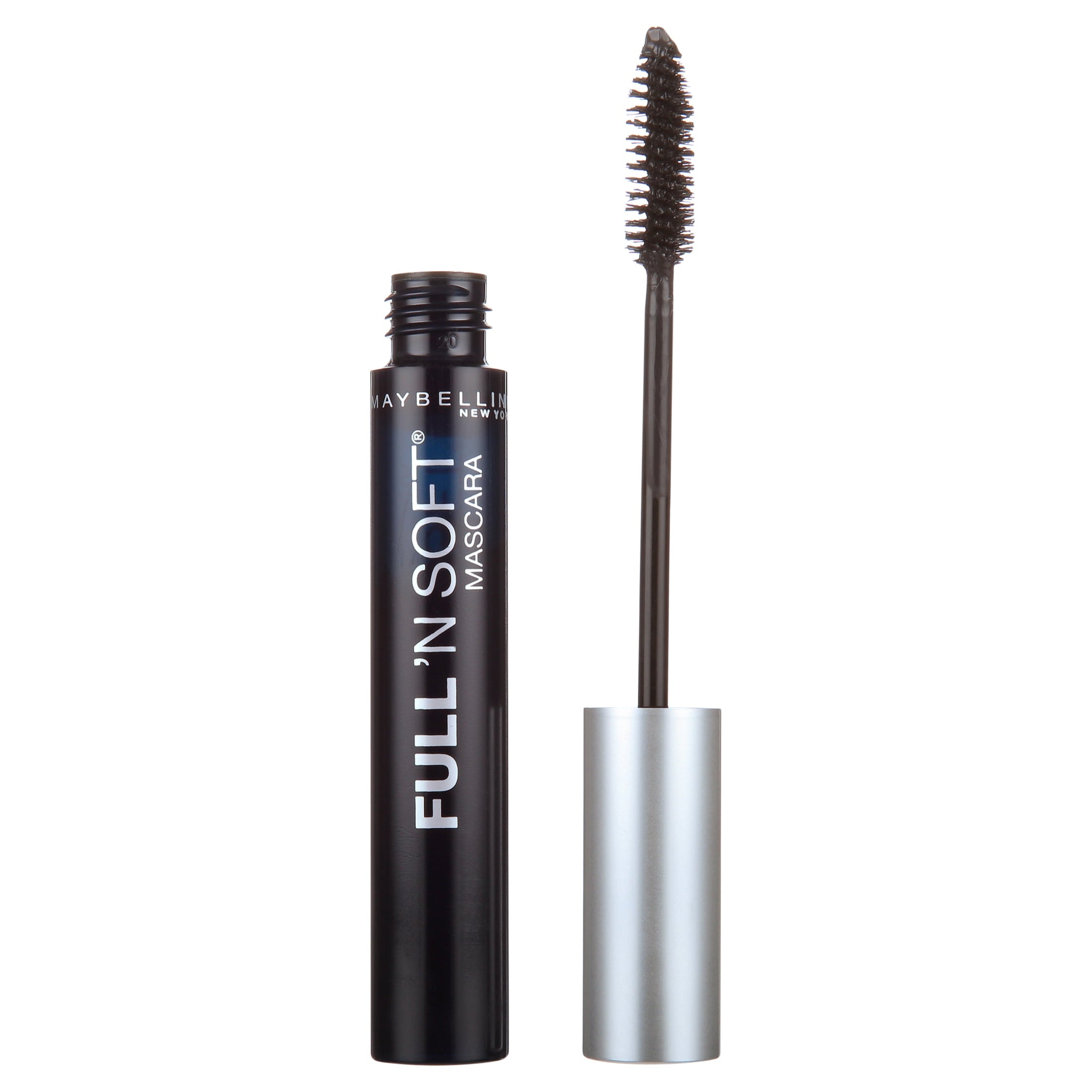 (3 pack) Maybelline Full N Soft Mascara Black .16 Oz, Pack of 6