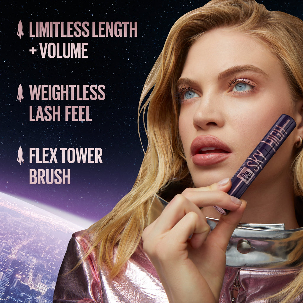 Maybelline Lash Sensational Sky High Waterproof Mascara Makeup, Brownish Black, 0.2 fl. oz.