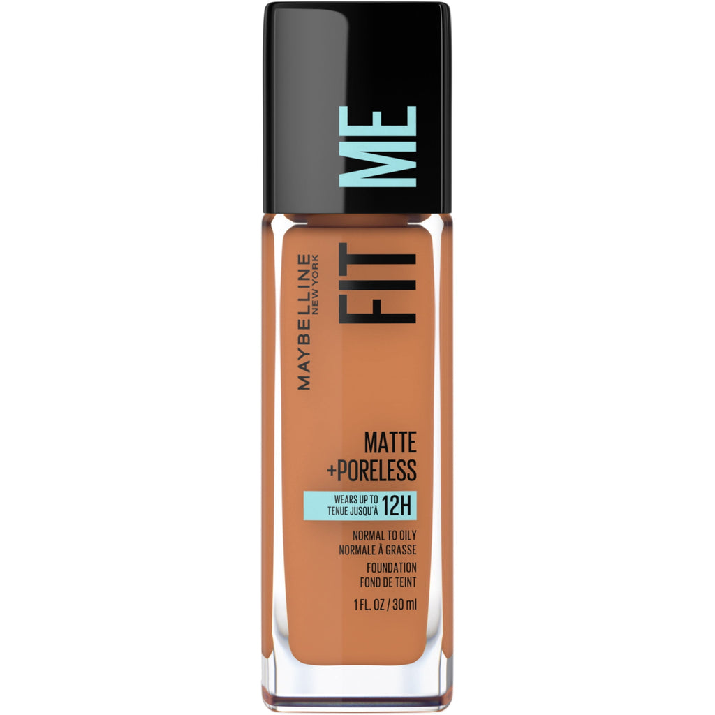 (2 pack) Maybelline Fit Me Matte + Poreless Liquid Foundation Makeup, 338 Spicy Brown, 1 fl oz