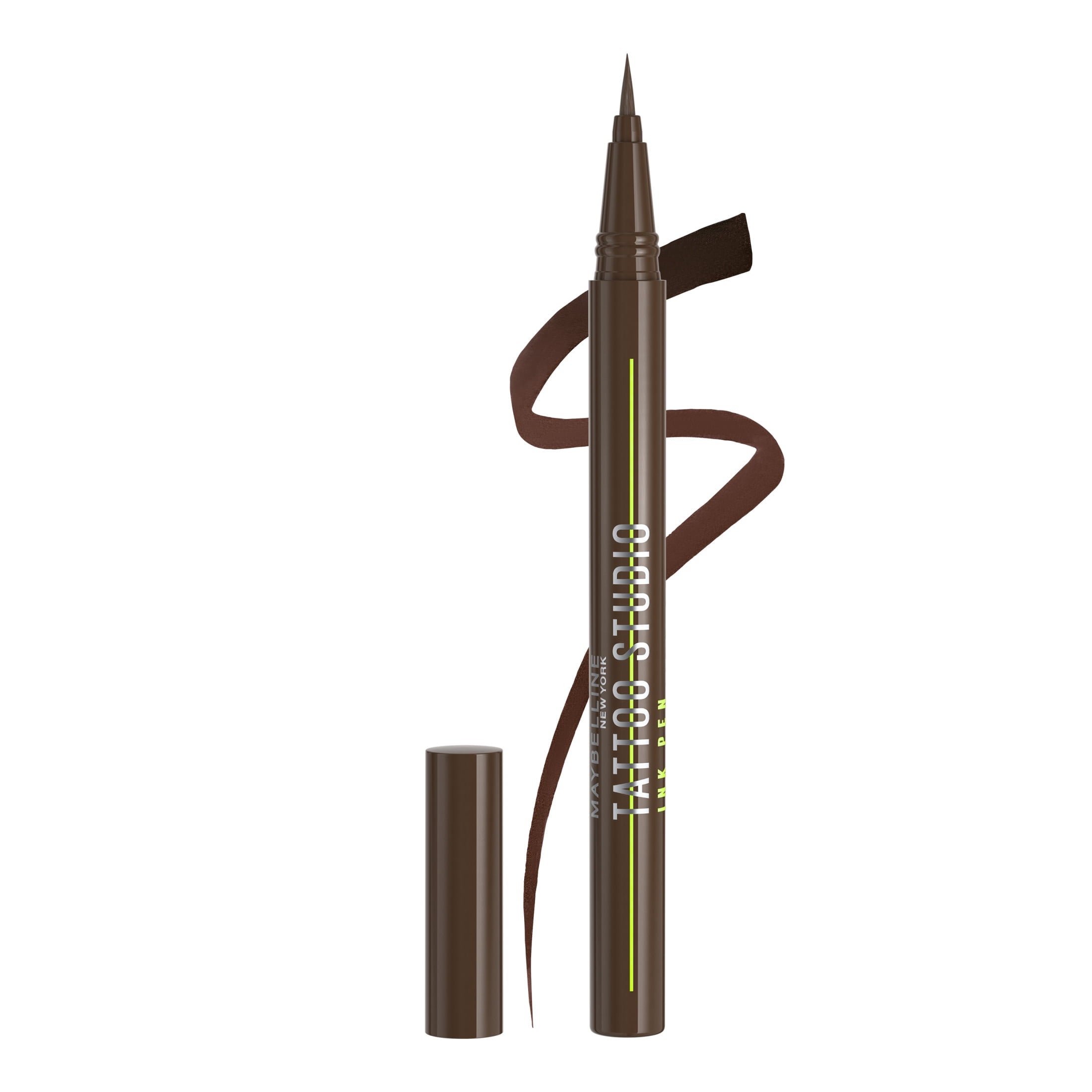 Maybelline Tattoo Studio Ink Pen Waterproof Liquid Eyeliner, Brown, 0.03 fl oz