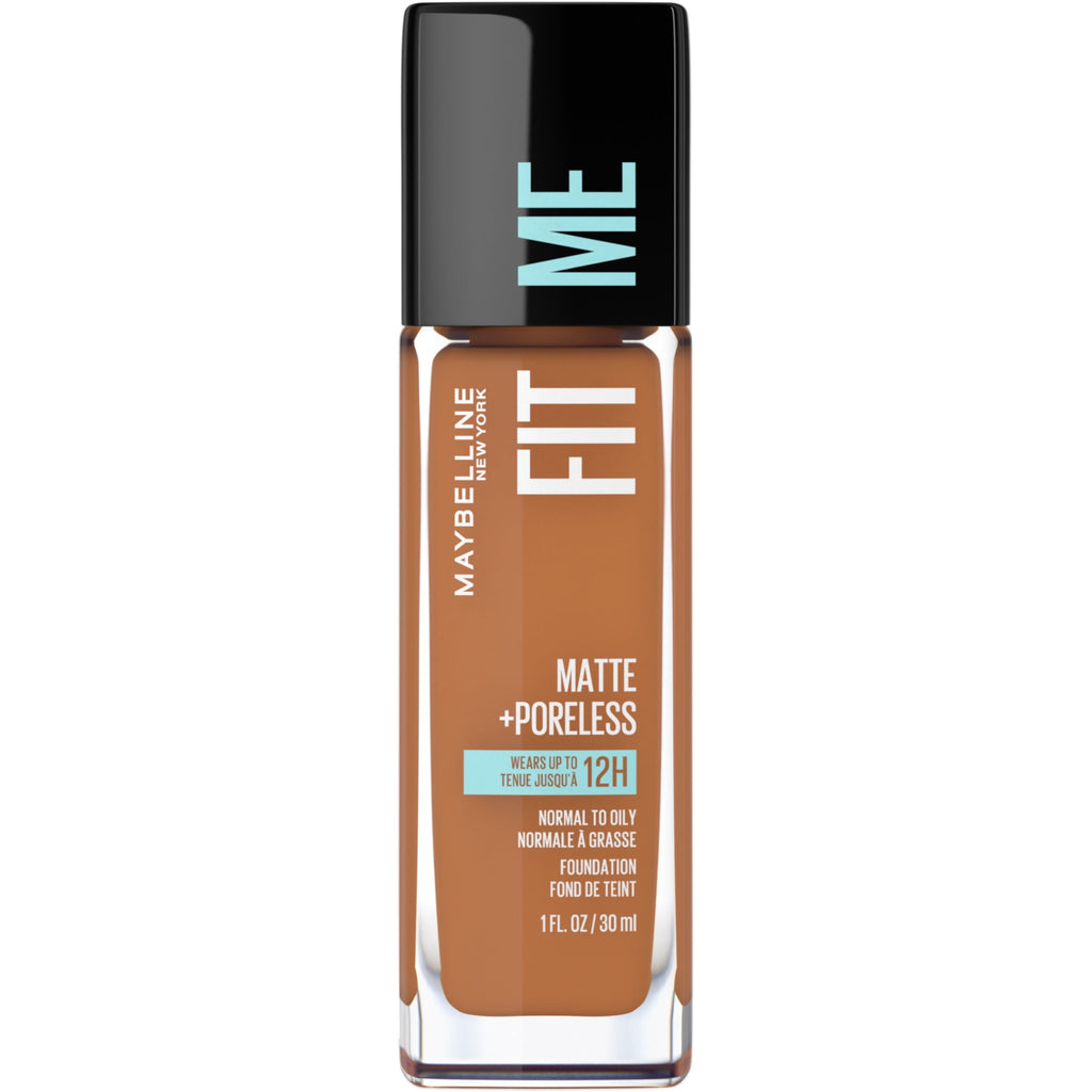 (2 pack) Maybelline Fit Me Matte + Poreless Liquid Foundation Makeup, 356 Warm Coconut, 1 fl oz