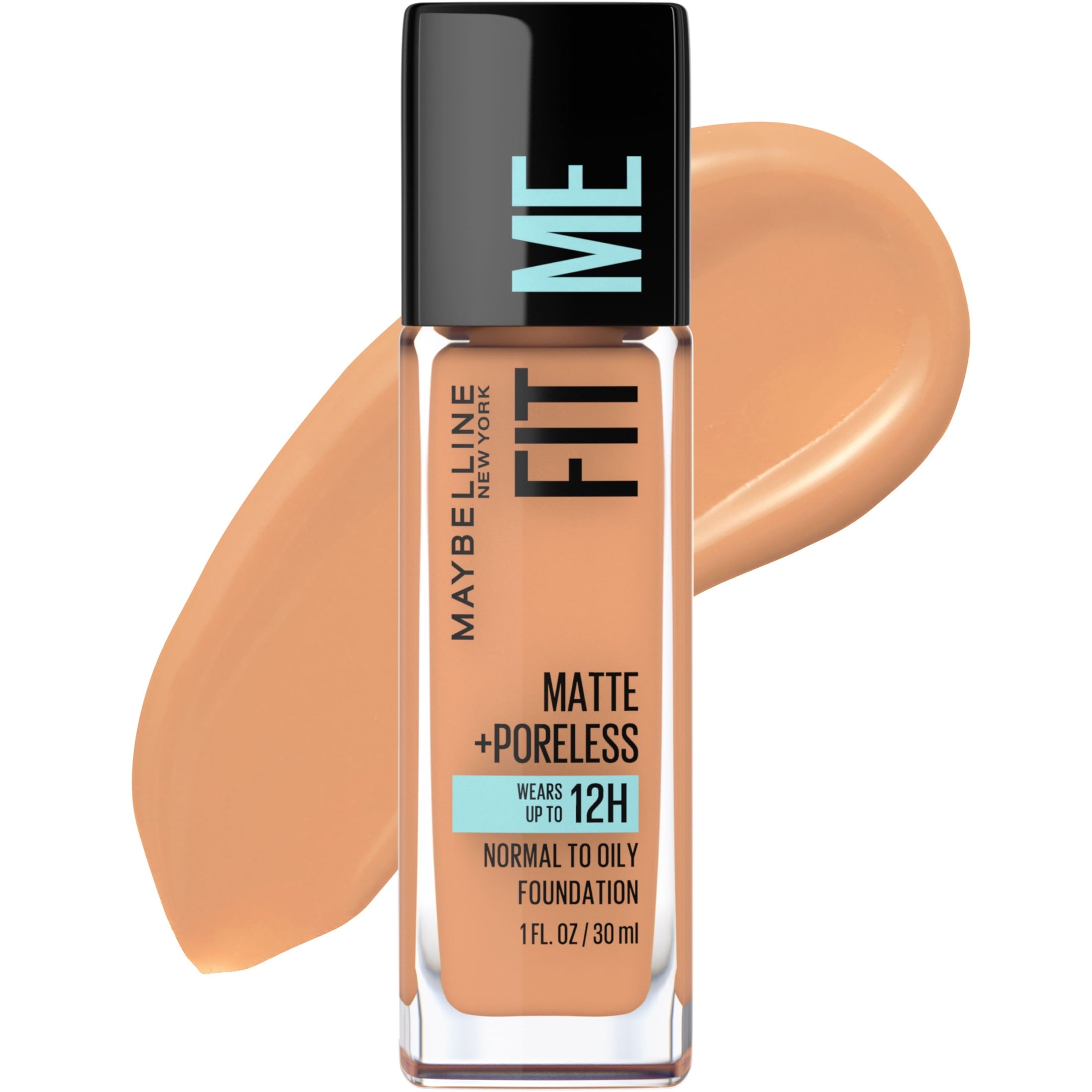 (2 pack) Maybelline Fit Me Matte + Poreless Liquid Foundation Makeup, 322 Warm Honey, 1 fl oz