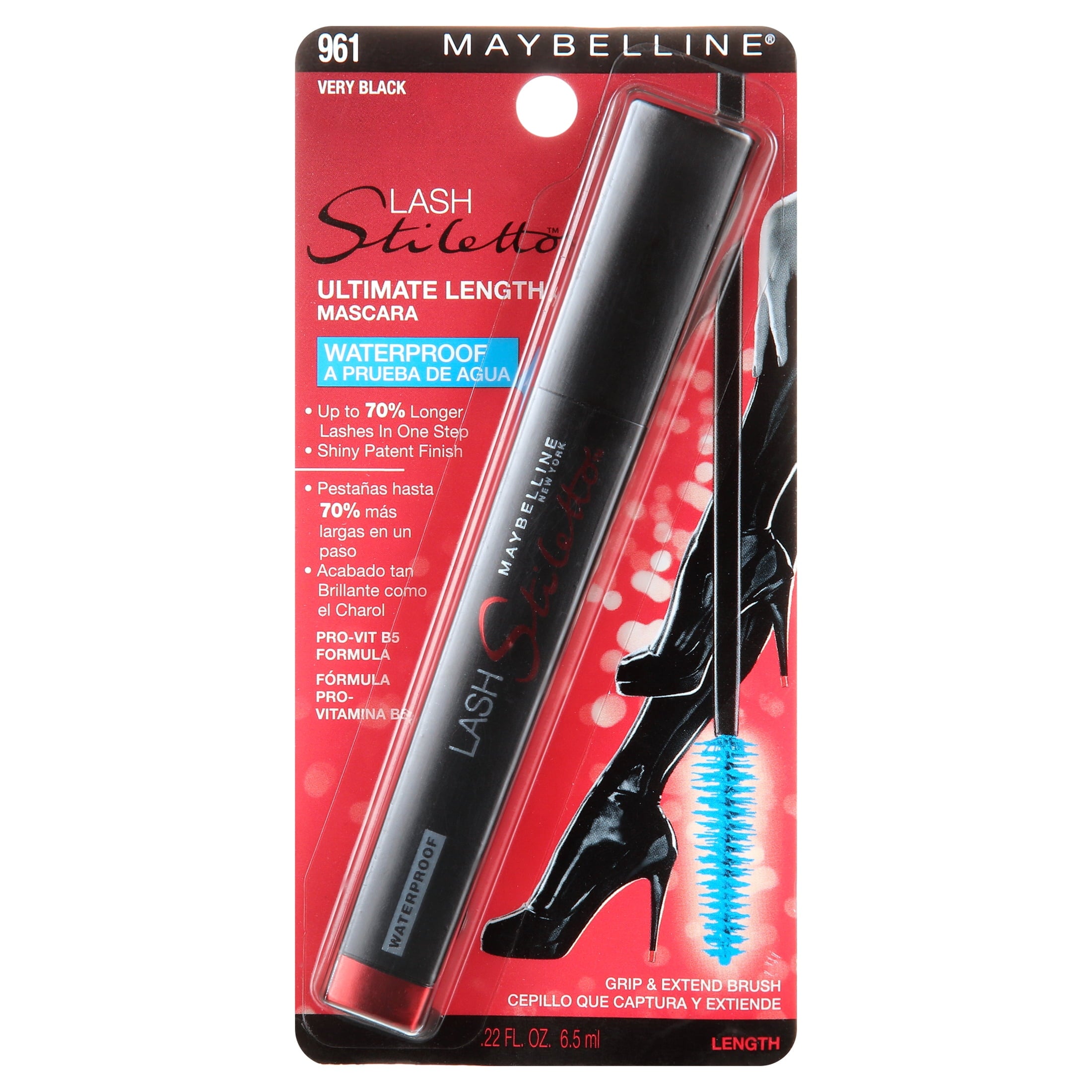 Maybelline New York Lash Stiletto Ultimate Length Waterproof Mascara, Very Black, 0.22 fl oz