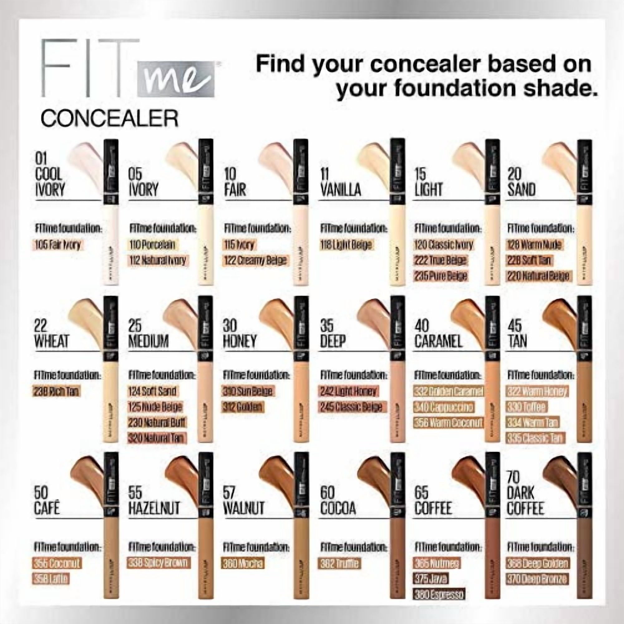 Maybelline Fit Me Matte + Poreless Normal to Oily Liquid Foundation with Clay, 110 Porcelain