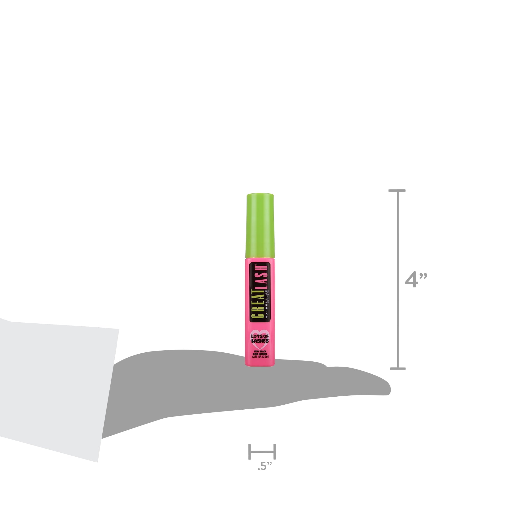 (4 pack) Maybelline Great Lash Lots of Lashes Washable Mascara, Very Black