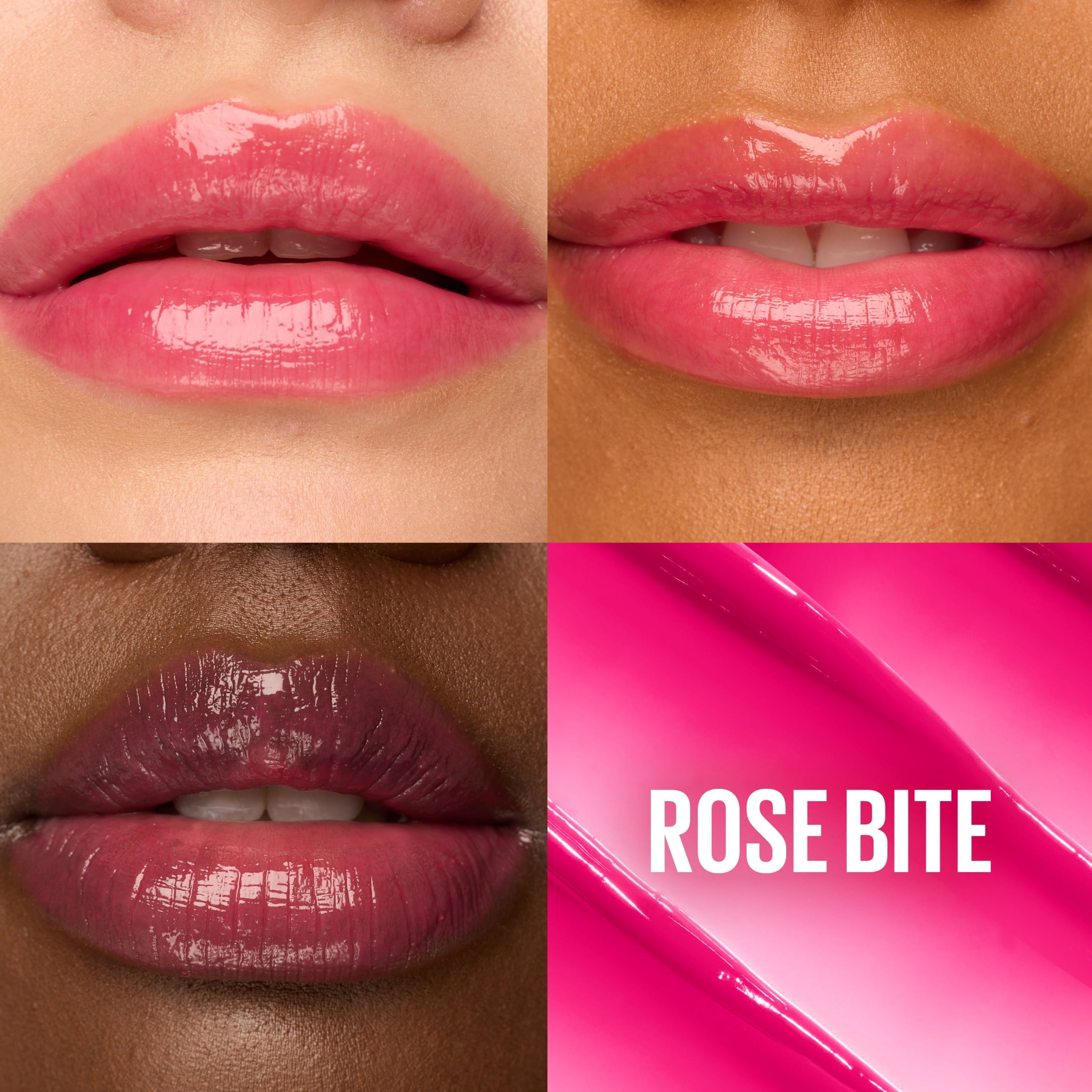 Maybelline Lifter Glaze Hydrating Lip Gloss Oil Balm with Hydrating Oil Blend, Rose Bite, 0.1 oz