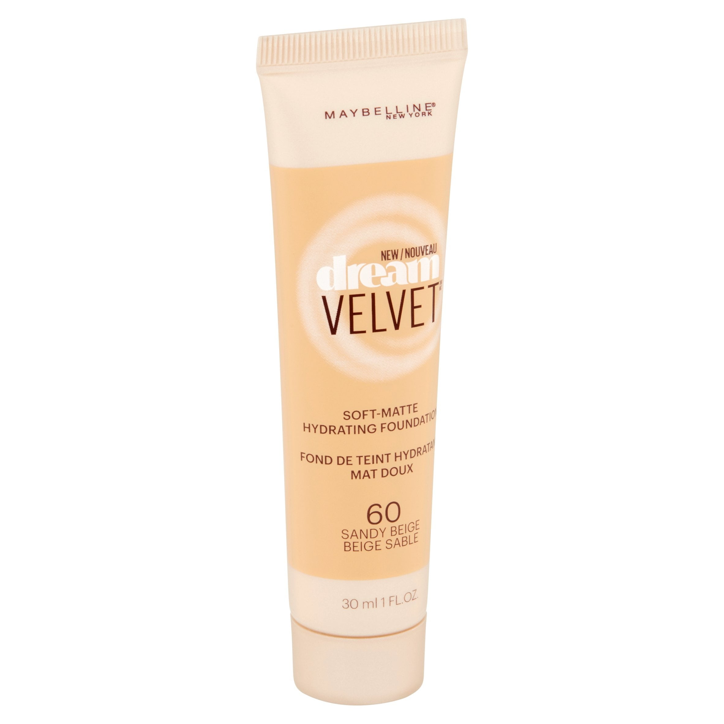 Maybelline New York Dream Velvet Soft-Matte Hydrating Foundation, Sandy Beige, 1 fl oz