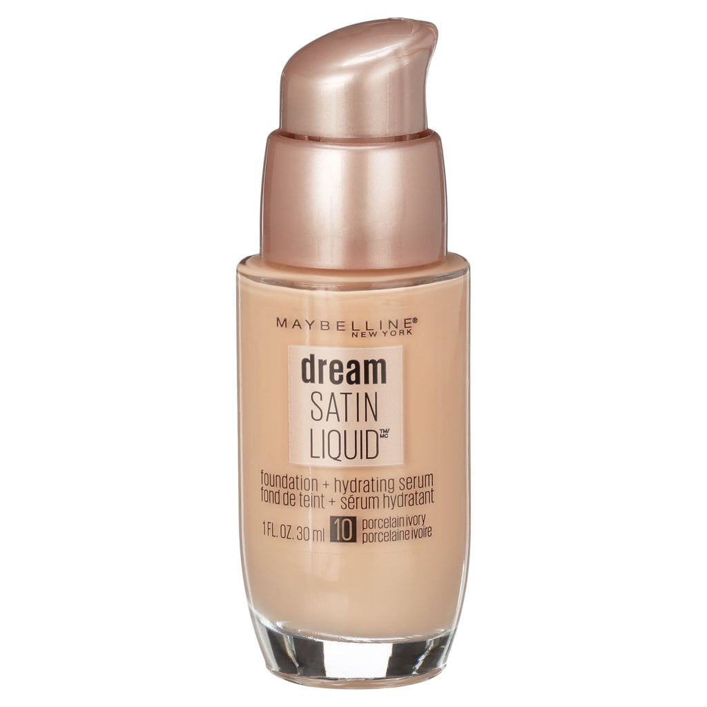 Maybelline Dream Satin Mousse Foundation Makeup, 10 Porcelain Ivory, 1 fl oz