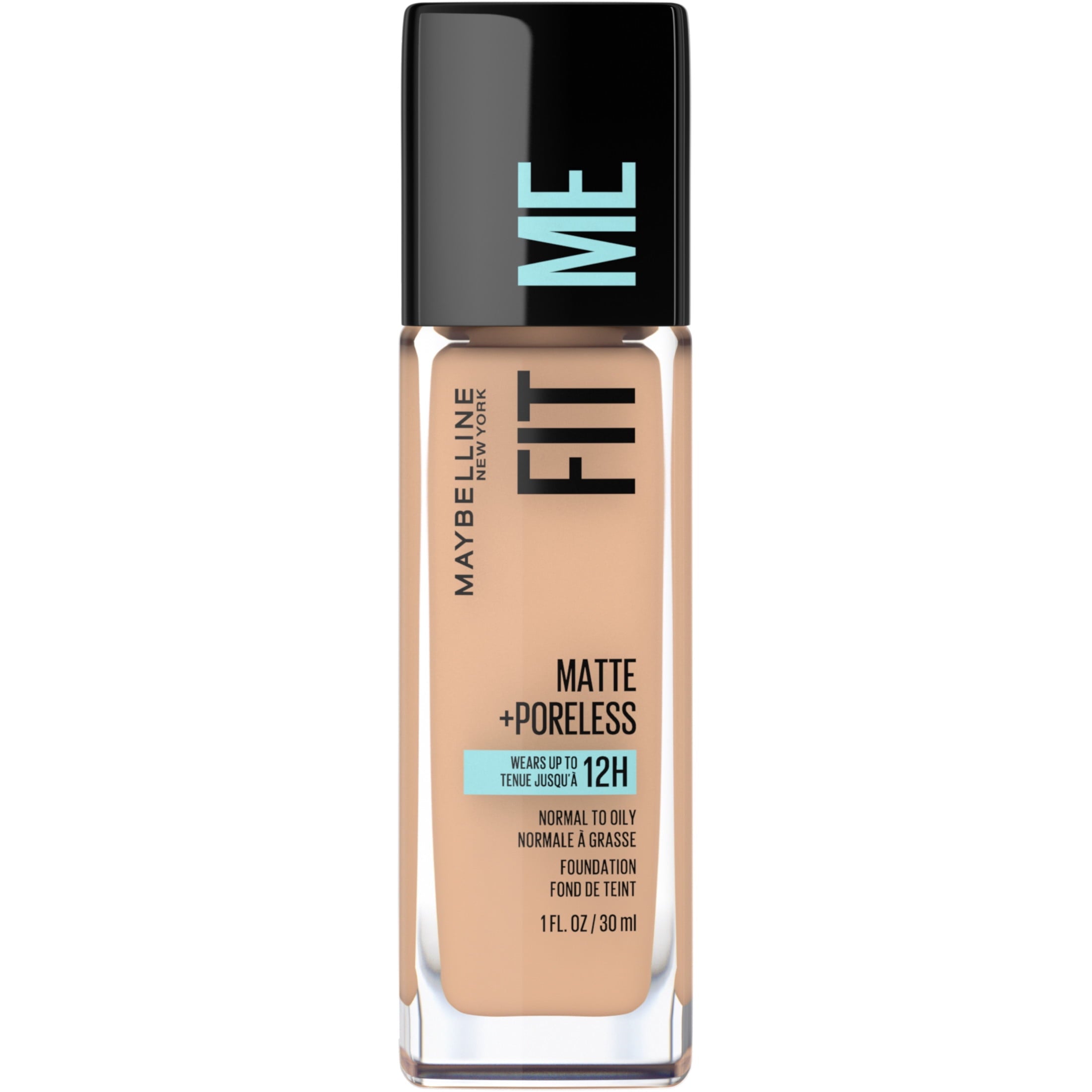 (2 pack) Maybelline New York Fit Me Matte Plus Poreless Foundation Makeup, Pure Beige, 1 Fl Oz
