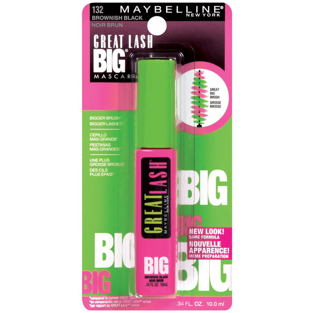 Maybelline Great Lash BIG Washable Mascara, Brownish Black