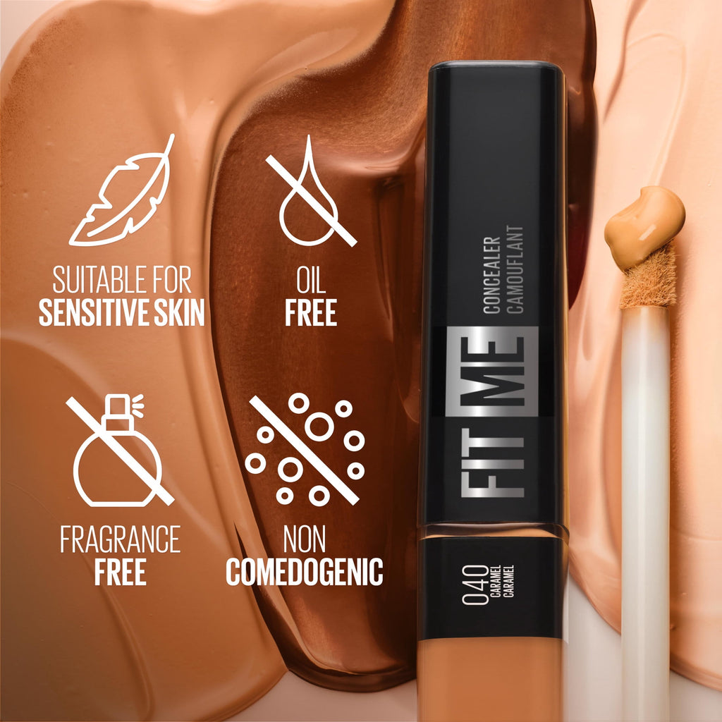 Maybelline Fit Me Liquid Concealer Makeup, Natural Coverage, Oil-Free, Sand, 0.23 fl. oz.