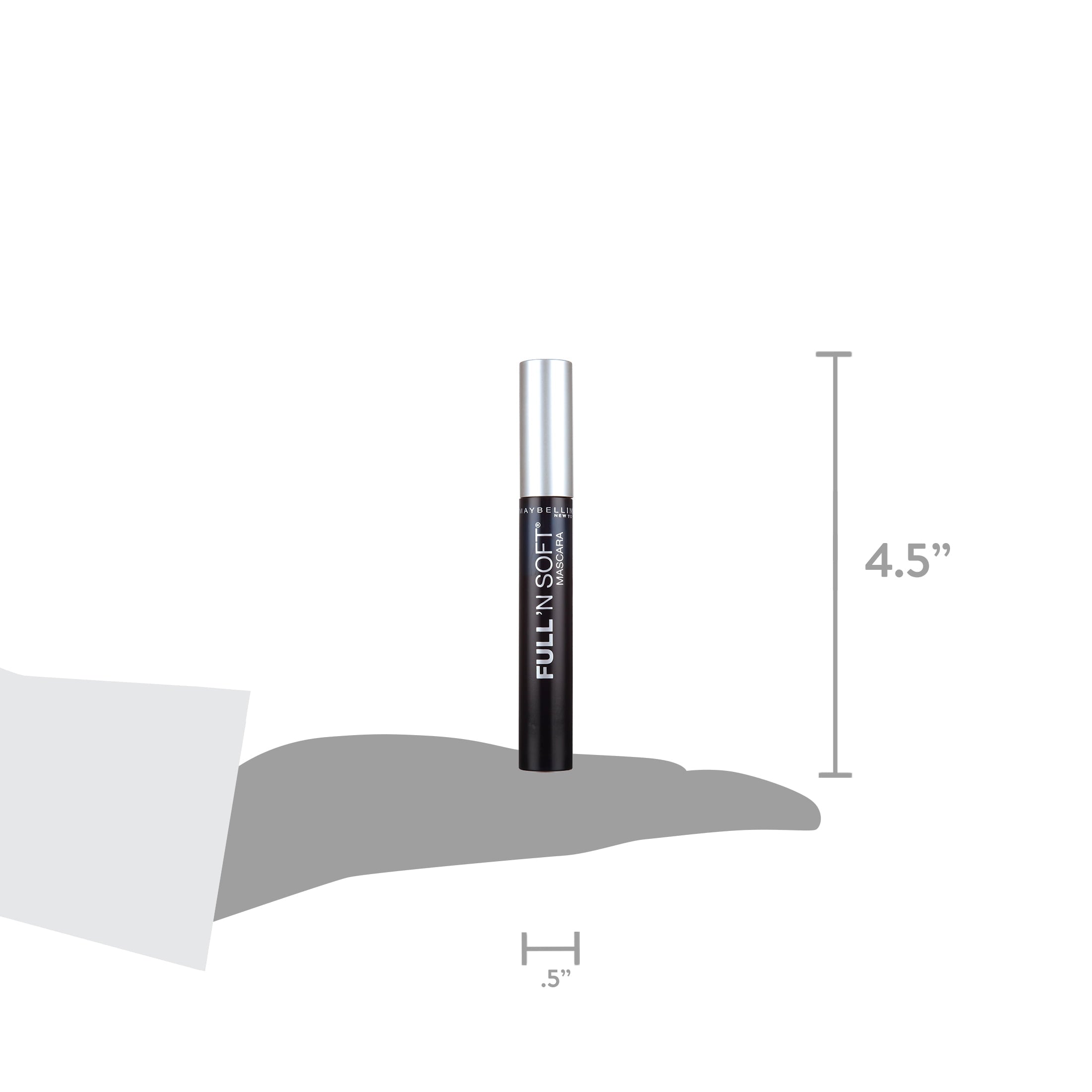 (3 pack) Maybelline Full N Soft Mascara Black .16 Oz, Pack of 6
