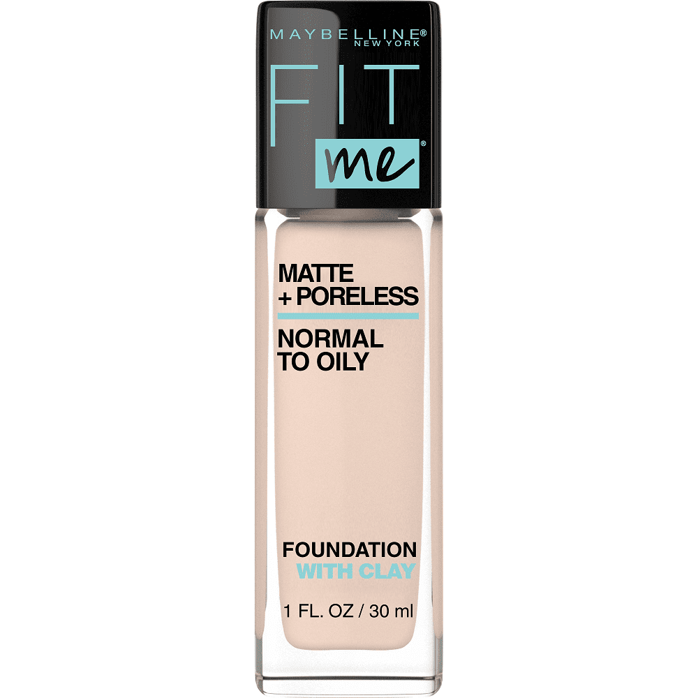 (2 pack) Maybelline Fit Me Matte + Poreless Liquid Foundation Makeup, 112 Natural Ivory, 1 fl oz